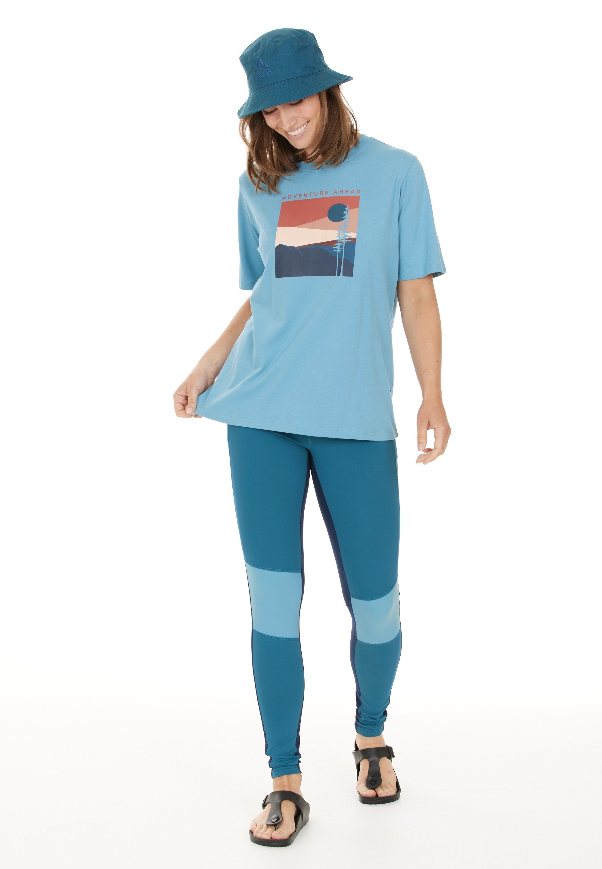 mit (1-tlg) Funktion atmungsaktiver Wendy WHISTLER aquablau T-Shirt