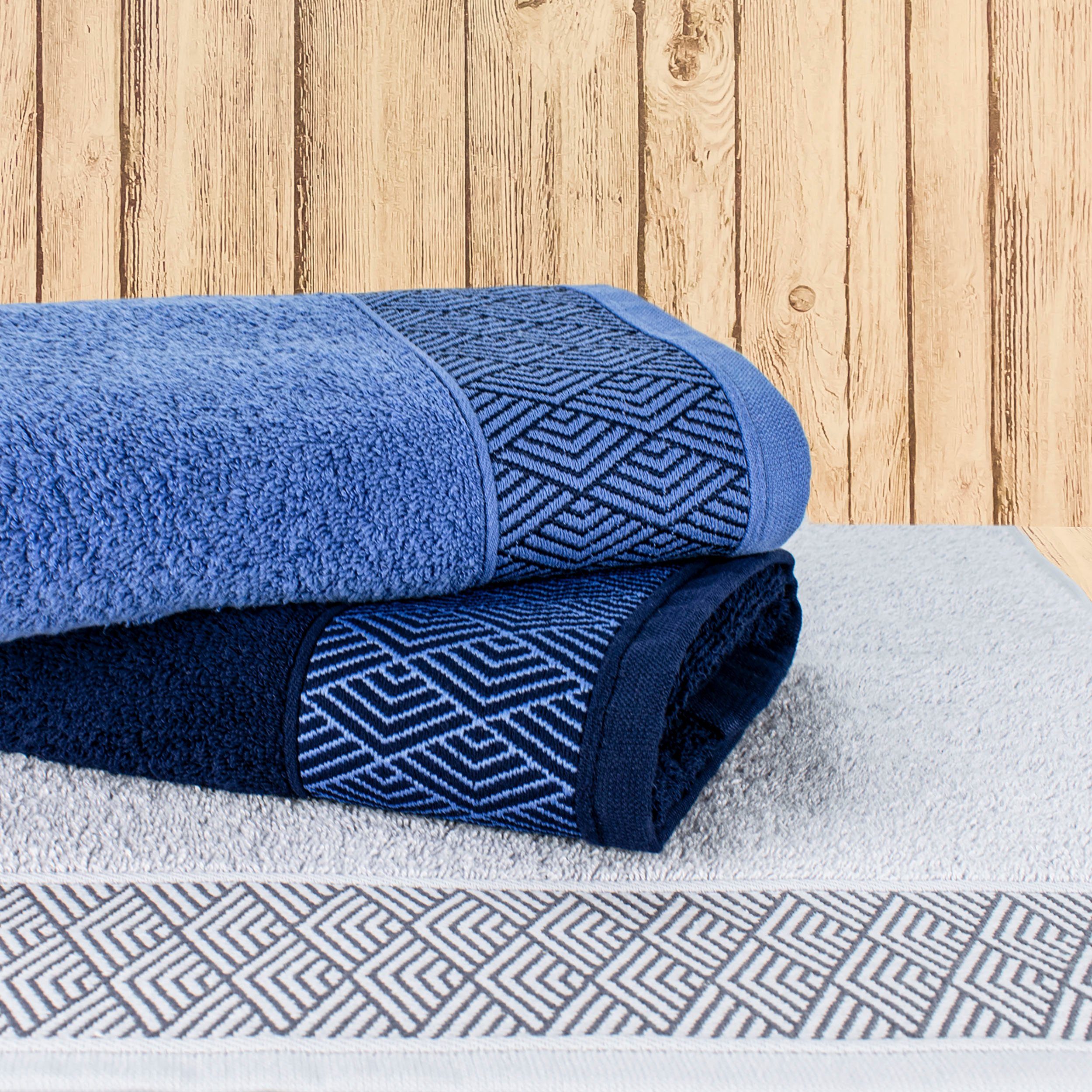 Möve for frottana Duschtuch Geometry, Walkfrottier günstig online kaufen