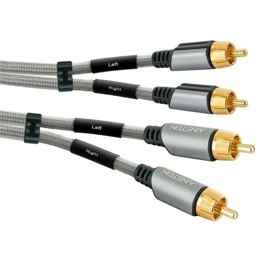 Schwaiger AINSTEIN® Cinch Audio Anschlusskabel 2,5 m Audio-Kabel, Space-Grau