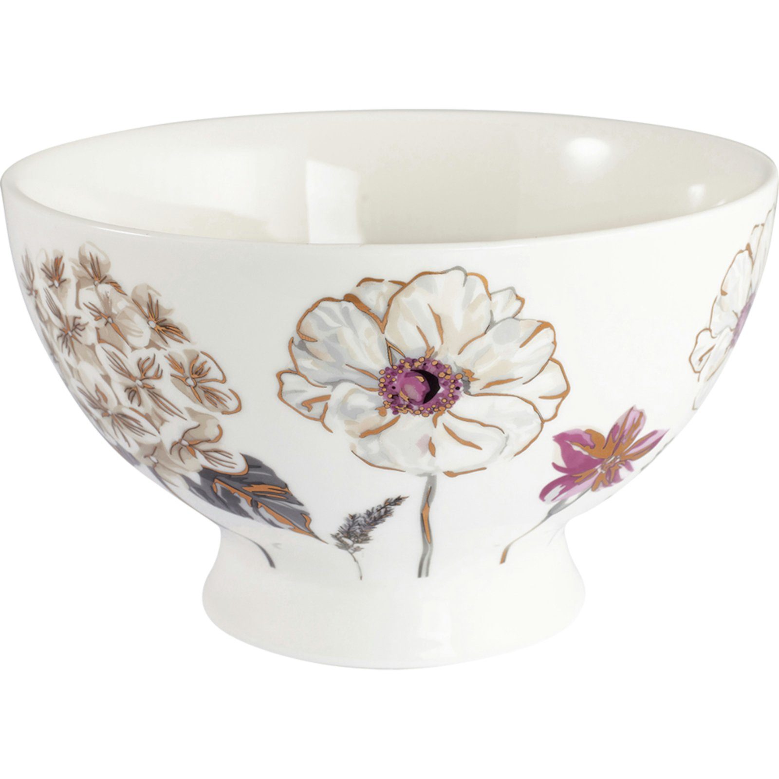 Greengate Schale Lillith Suppenbowl weiss 0,5l, Steinzeug, (Bowls)