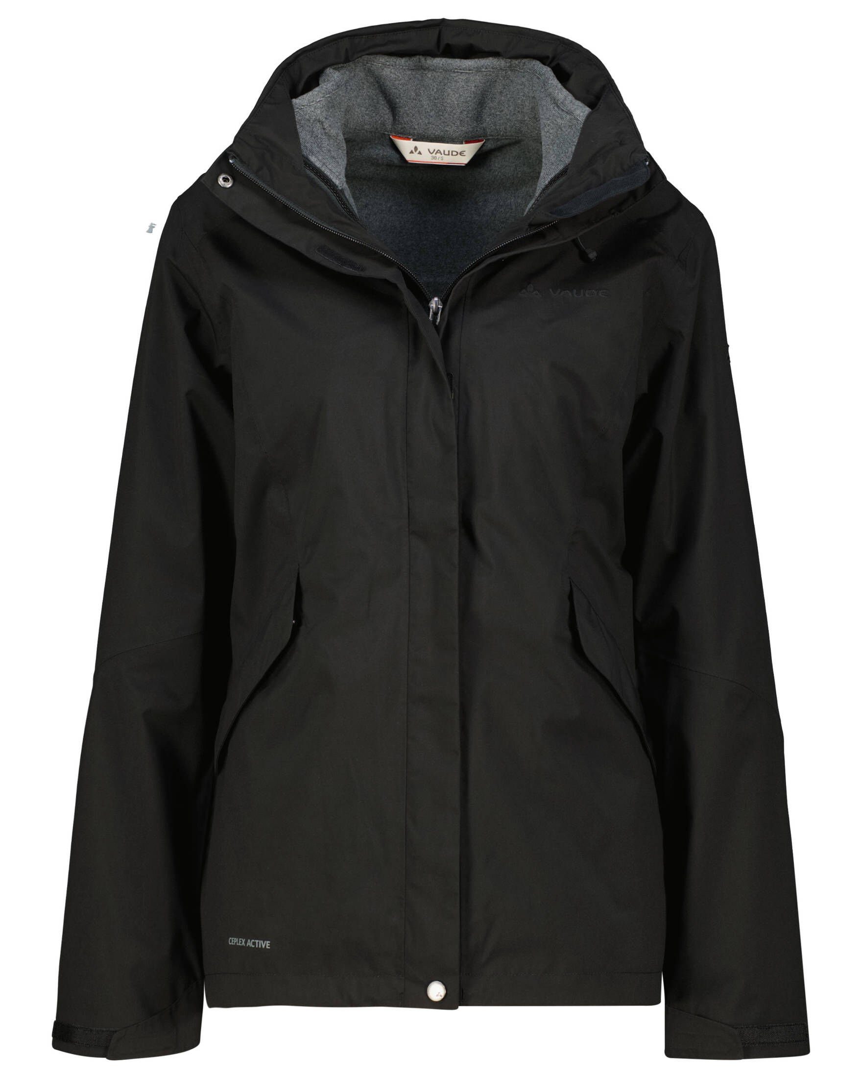 VAUDE Outdoorjacke Damen Jacket 3 (1-St) in1 schwarz (200) Trekkingjacke ROSEMOOR