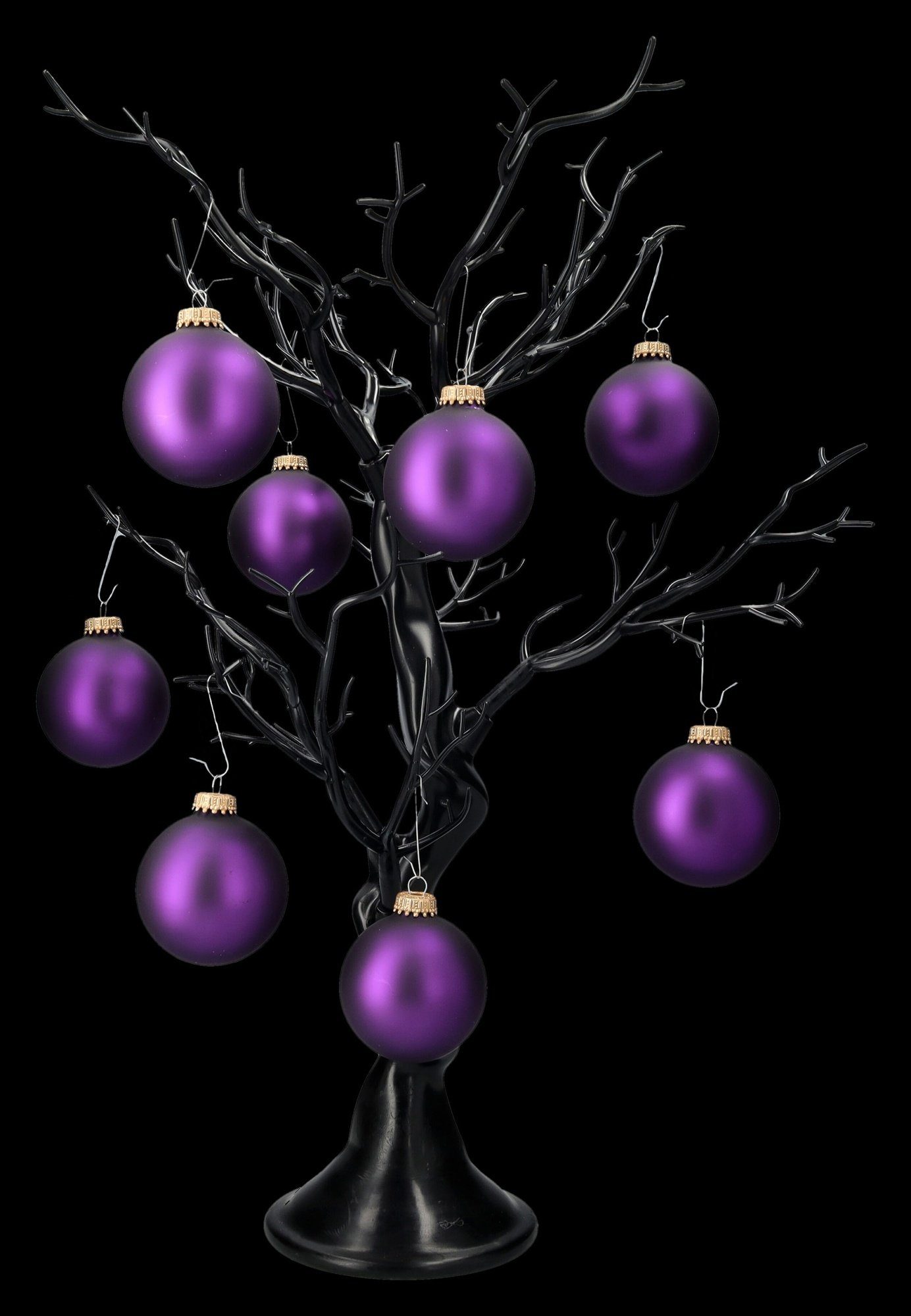 Weihnachtsdeko GmbH Christbaumschmuck Christbaumkugeln - (8-tlg) Satin-Lila 8er Shop Figuren Weihnachtskugeln Set