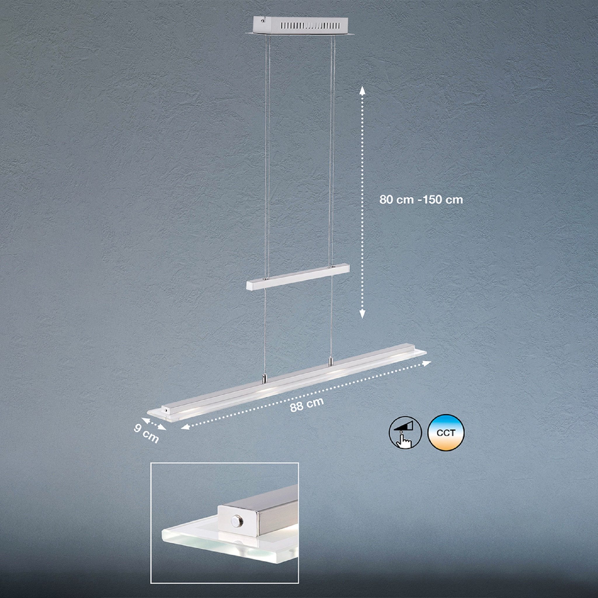 FISCHER & HONSEL Pendelleuchte, höhenverstellbar, dimmbar, günstig online kaufen