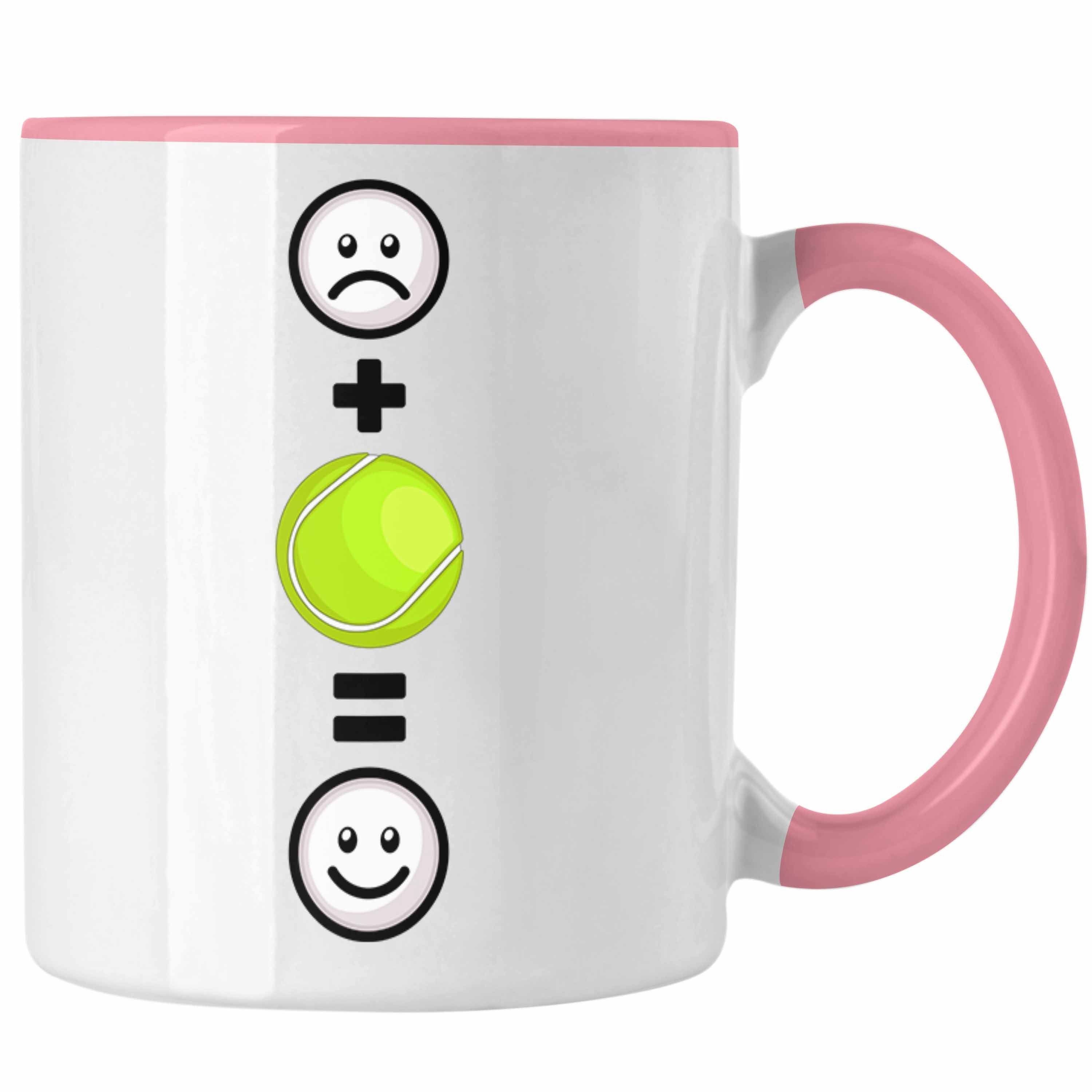 Trendation Tasse Tennis Tasse Geschenk für Tennisspieler Männer Frauen Lustige Geschenk Rosa