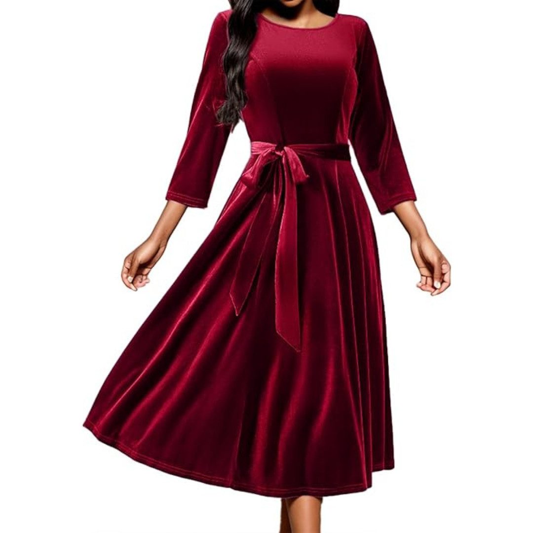 Berlinsel Samtkleid Weihnachtskleid Festtagskleid Partykleid in günstig online kaufen