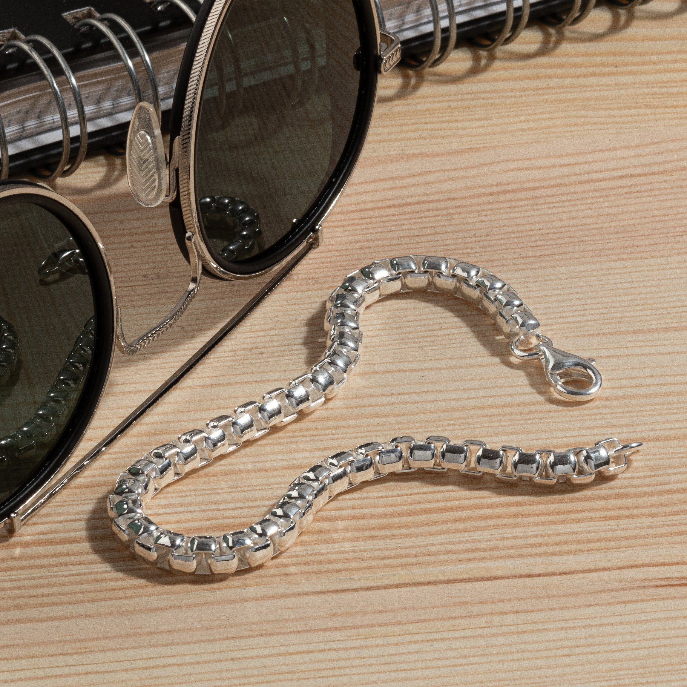 Stück), in Sterling NKlaus 925 Venezianerkette Made Armband Silber Germany (1 4 Silberarmband 22cm