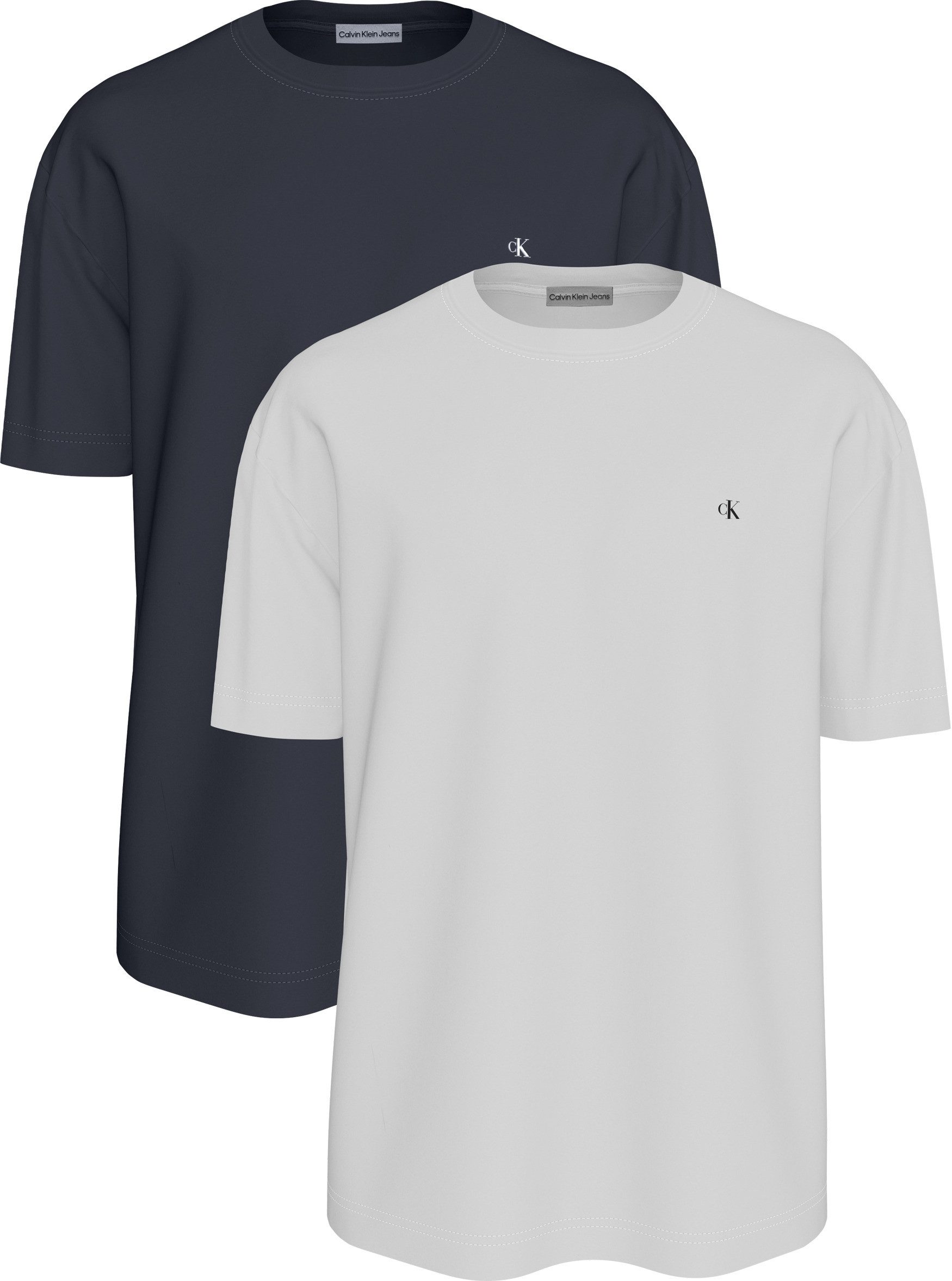 Calvin Klein Jeans T-Shirt SS CLASSIC MONOGRAM TEE 2PK (2-tlg) Mit Rundhals günstig online kaufen
