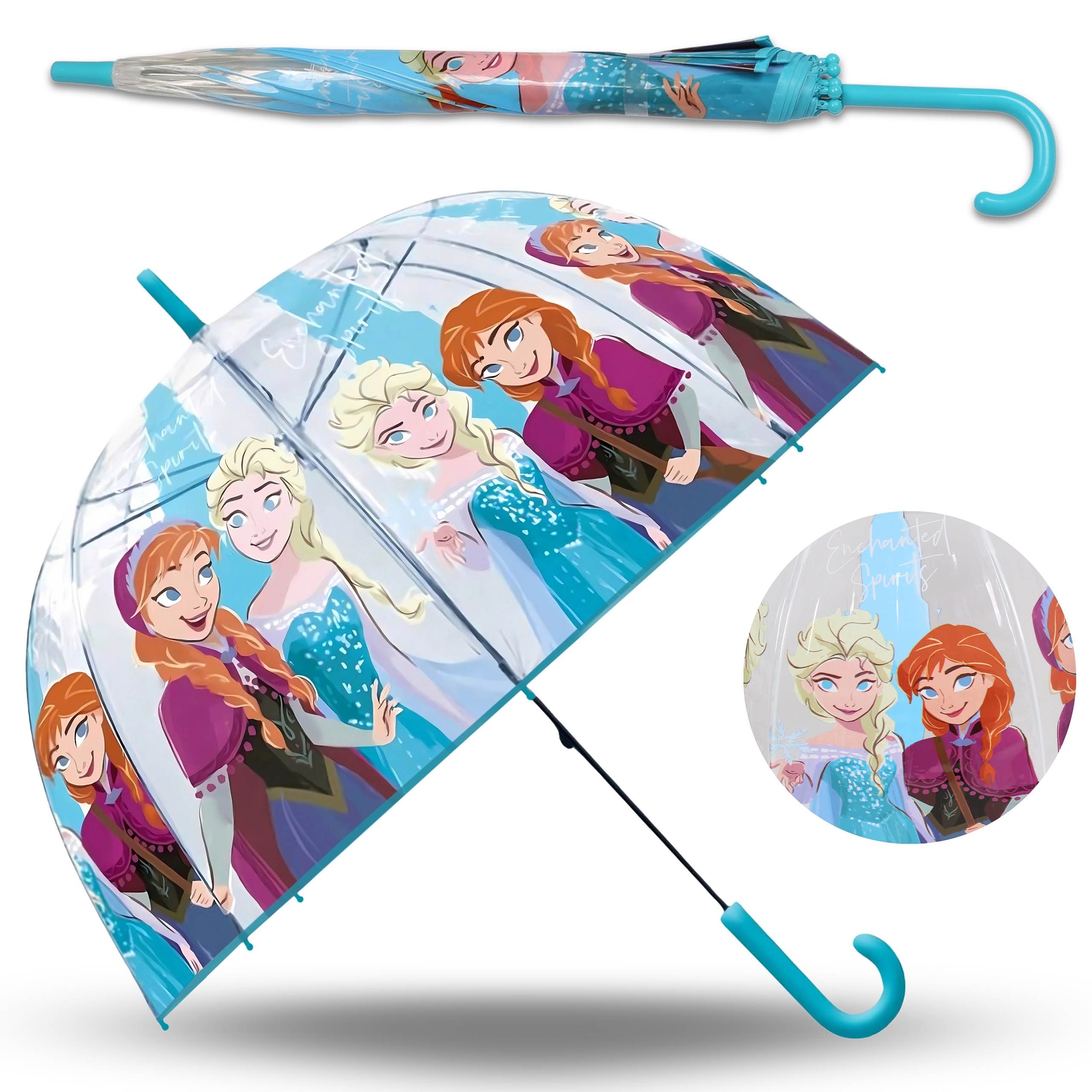 Taschenregenschirm Disney Frozen Klappschirm automatischer Regenschirm Mädchen