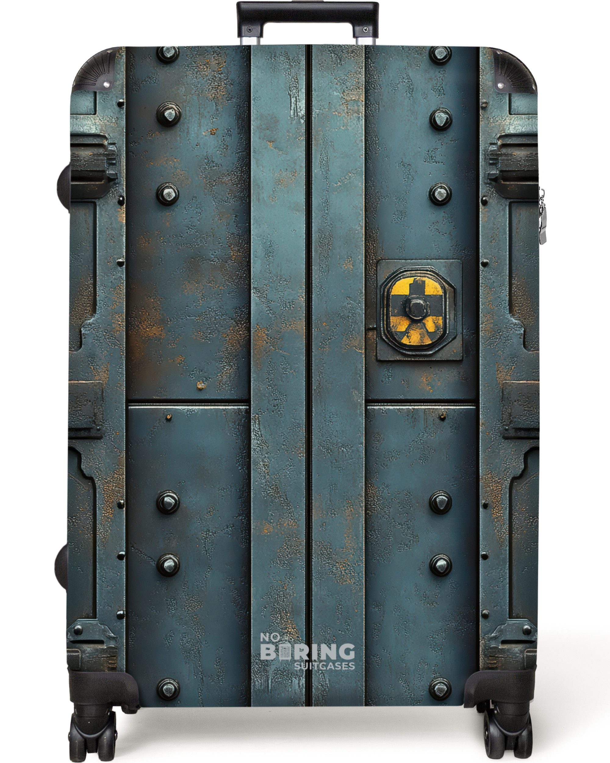 NoBoringSuitcases.com© Hartschalen-Trolley Gepanzerte Tür mit Atomwarnsymbo günstig online kaufen