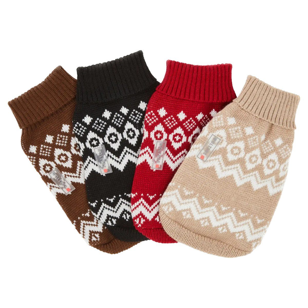 Wolters Hundepullover Norweger Pullover braun/weiß