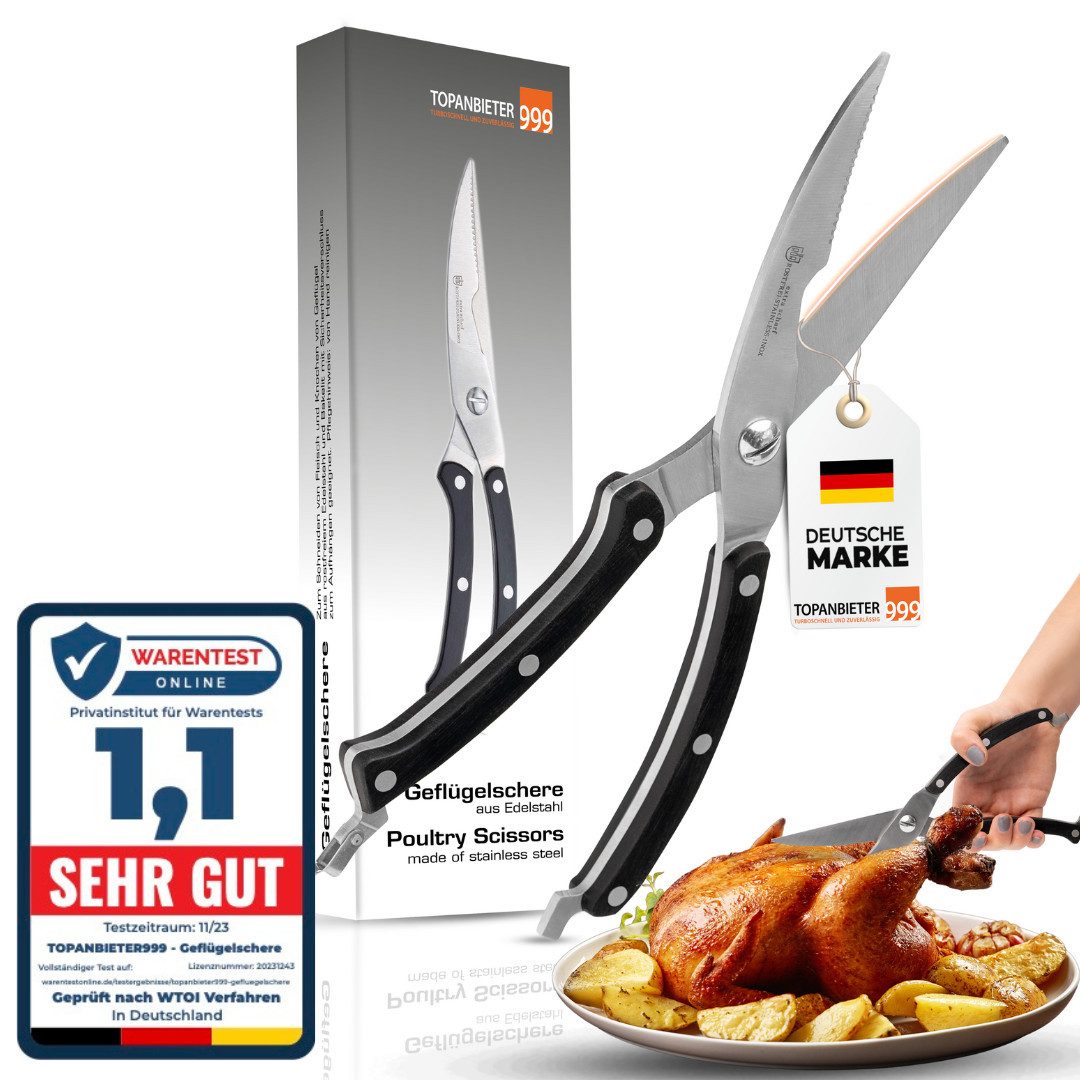 Topanbieter999 Universalschere Küchenschere Schere für Pizza, Geflügel und mehr