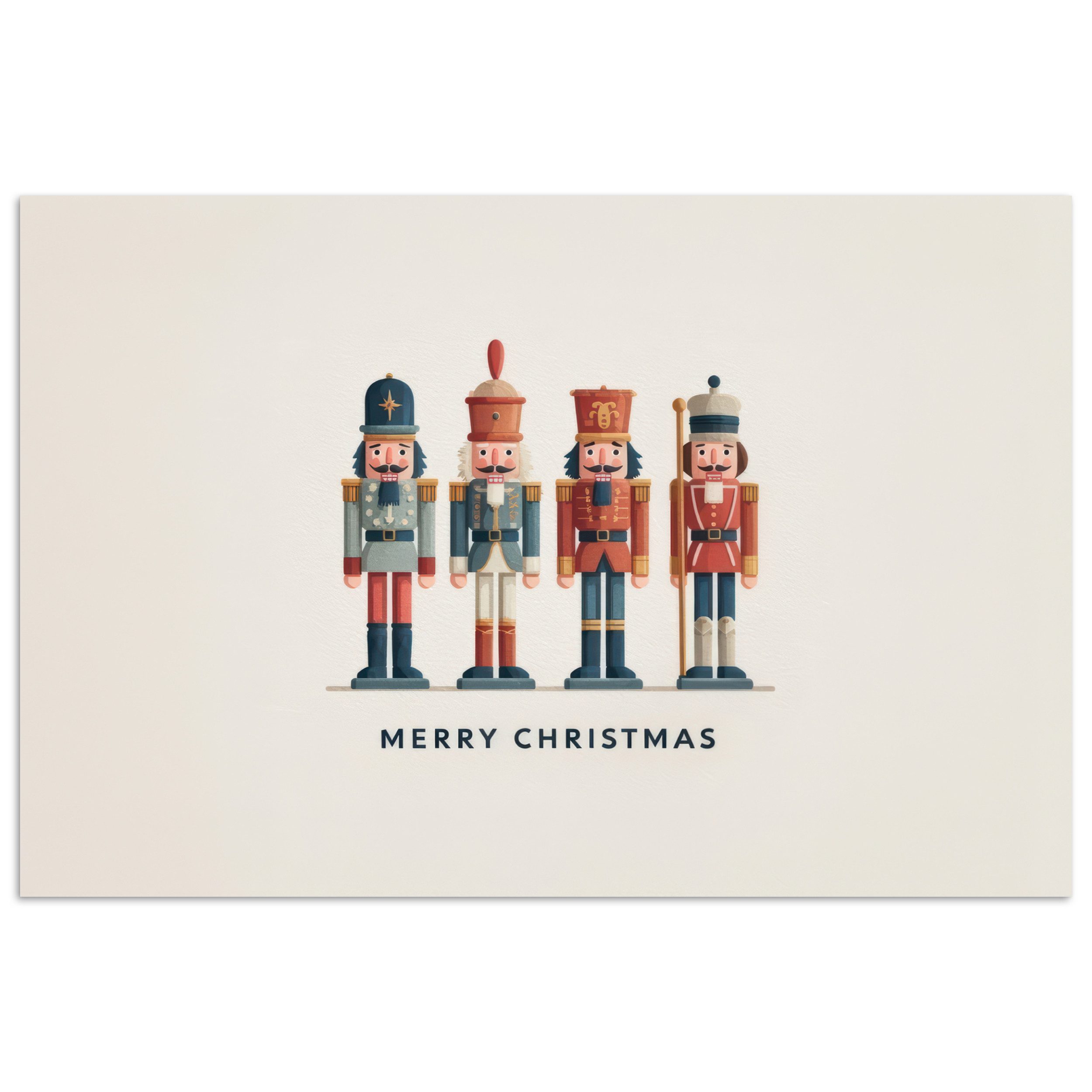 MuchoWow Poster Nussknacker - Minimalistisch - Weihnachten - Beige, (1 St), günstig online kaufen