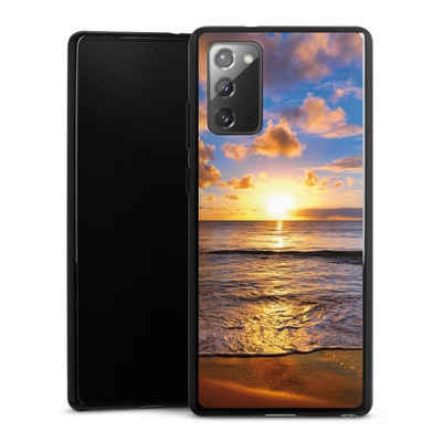DeinDesign Handyhülle Meer Sonnenuntergang Strand Strand, Samsung Galaxy Note 20 Silikon Hülle Bumper Case Handy Schutzhülle