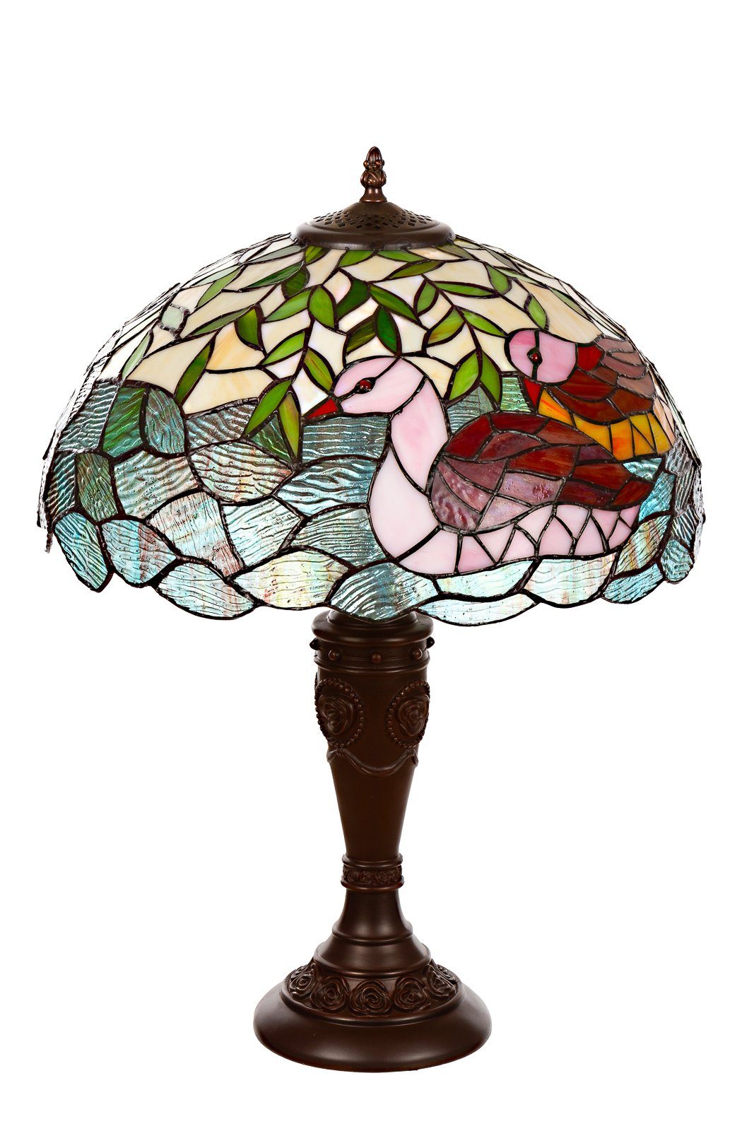 BIRENDY Stehlampe Lampe im TiffanyStil 16 Zoll Libelle Tiere Rose Tischlampe