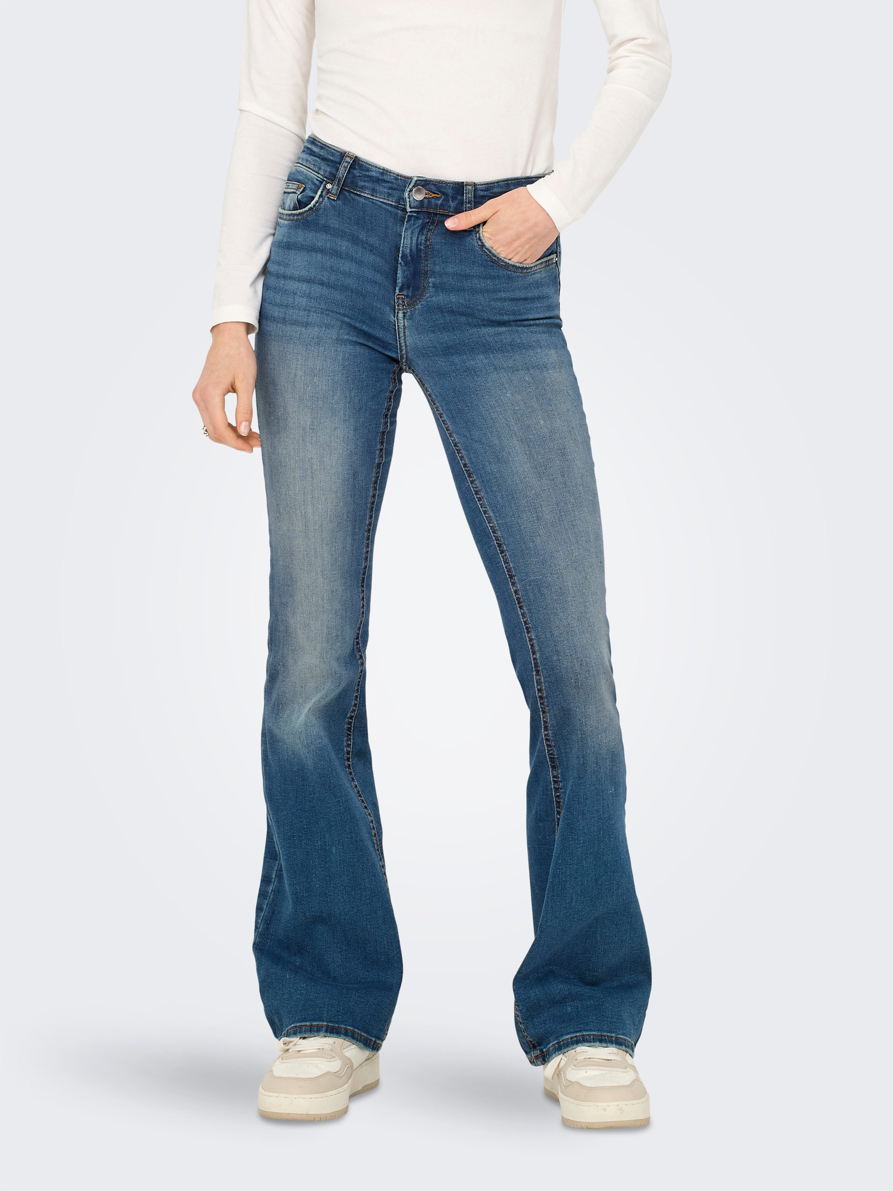 ONLY Bootcut-Jeans ONLBLUSH MID FLARED DNM DOT741 NOOS
