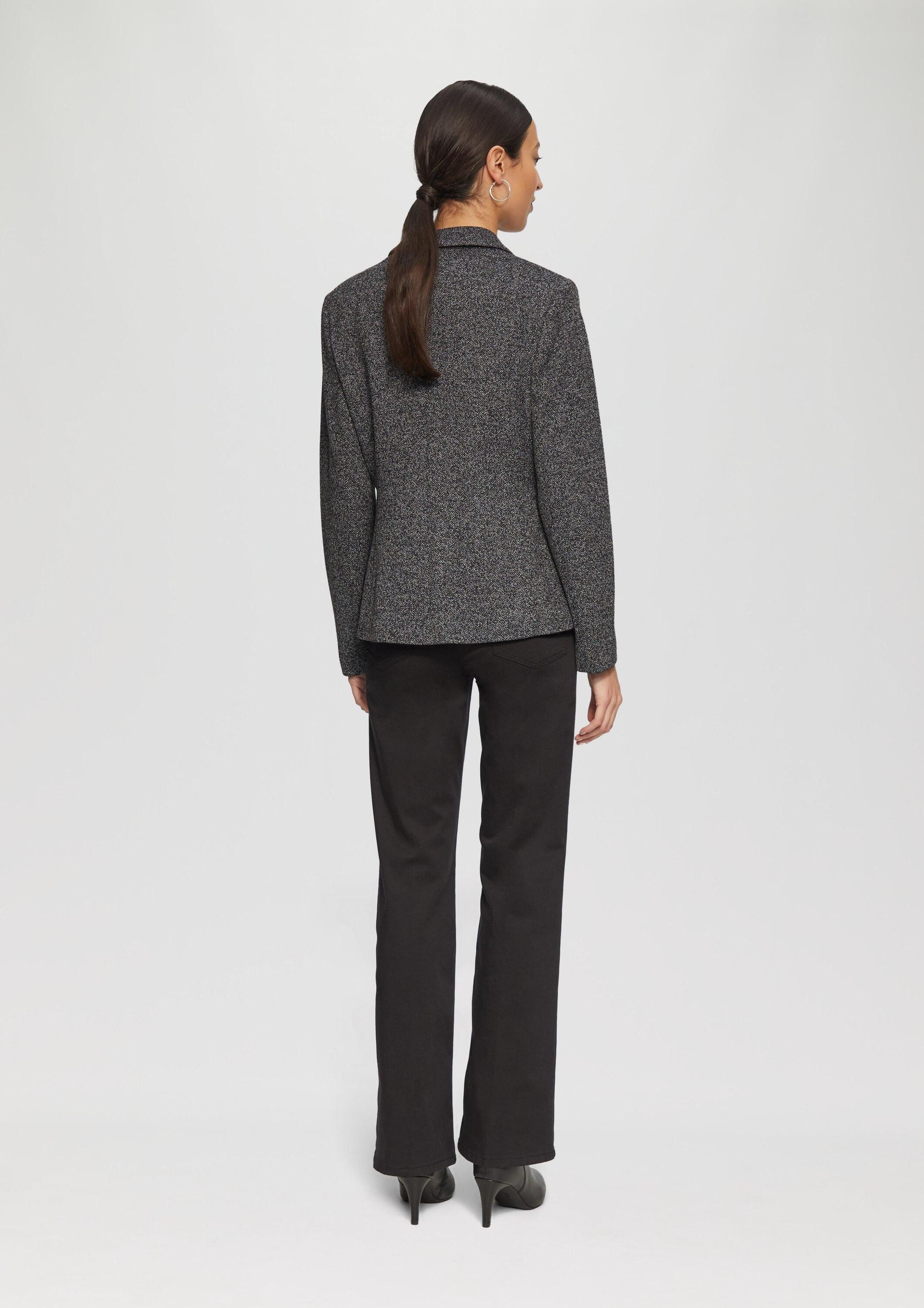 s.Oliver Jackenblazer Indoor-Blazer Schmal geschnittener Blazer aus Interlockjersey