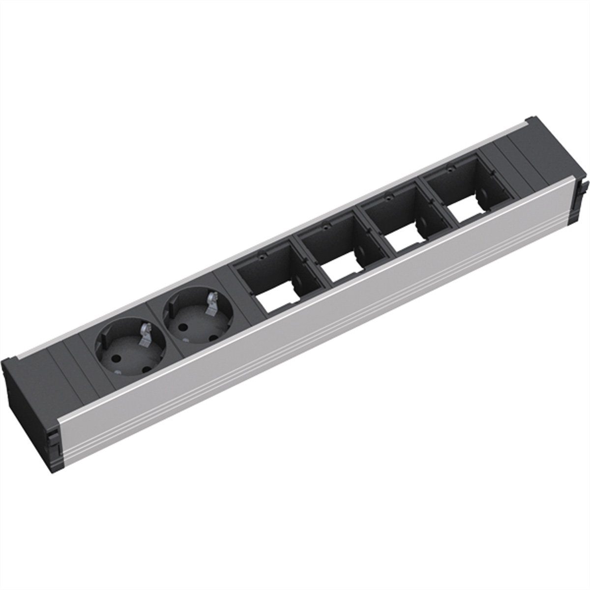 Bachmann CONI Large 1x Schutzkontakt 5x ABD Einbau-Tischsteckdosenleiste (Kabellänge 0.2 m), 912.004