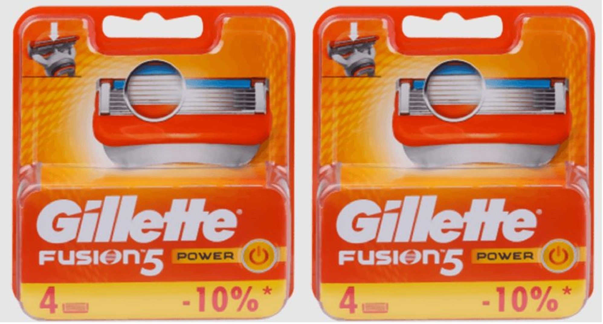 Gillette Rasierklingen Fusion 5 Power Rasierklingen Set 4er Ersatzklingen kompatibel Klingen, 8-tlg., kompatibel mit Fusion 5 Rasierer Wechselklinge Beauty Pflege, Flexible Klingen Für empfindliche Haut Rasur Rasierset Gleitstreifen