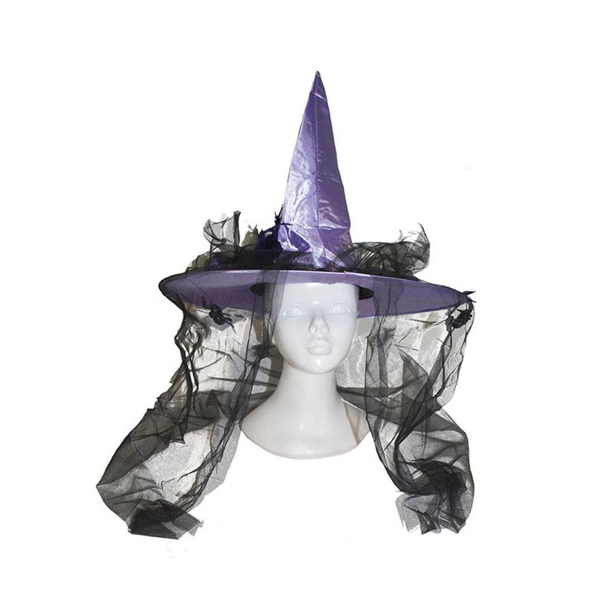 Funny Fashion Kostüm Hut Hexenhut Lila Tüll günstig online kaufen