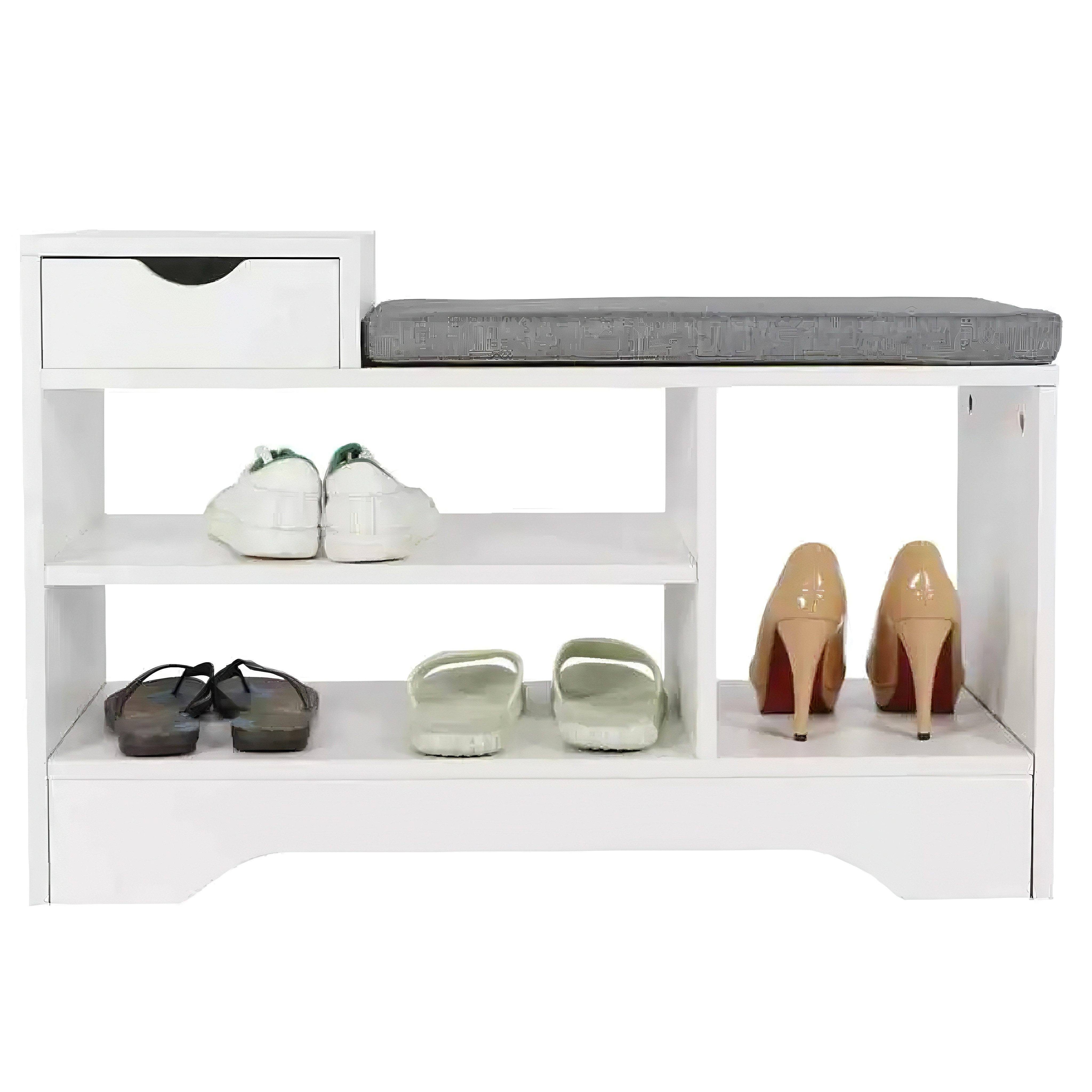 Happy Home Schuhbank HappyHome Schuhschrank HFH06-WEI/ HFH06-HOL