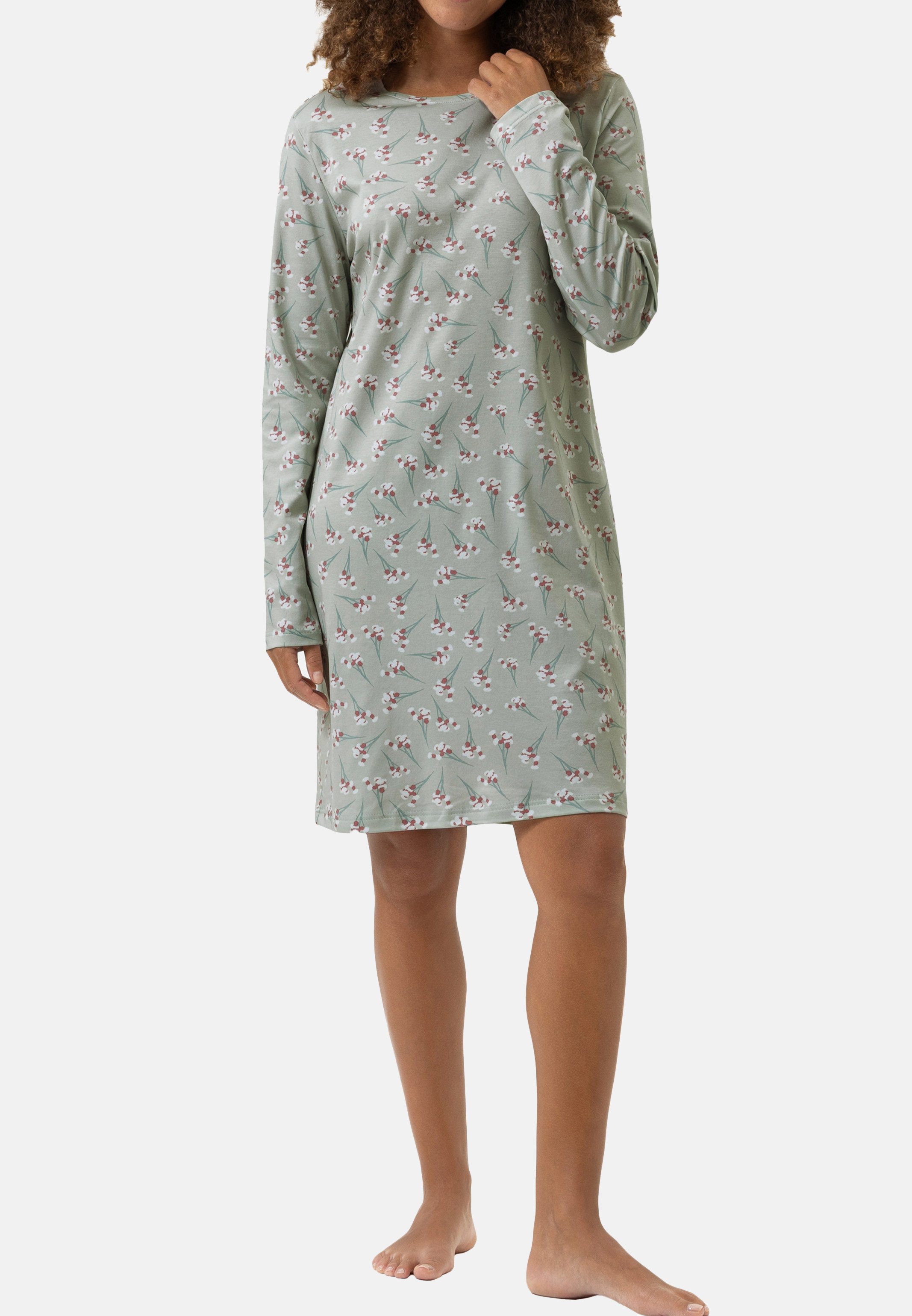 Mey Nachthemd Blooming Buds (1-tlg) Nachthemd - Baumwolle - Atmungsaktiv - Mit langem Arm