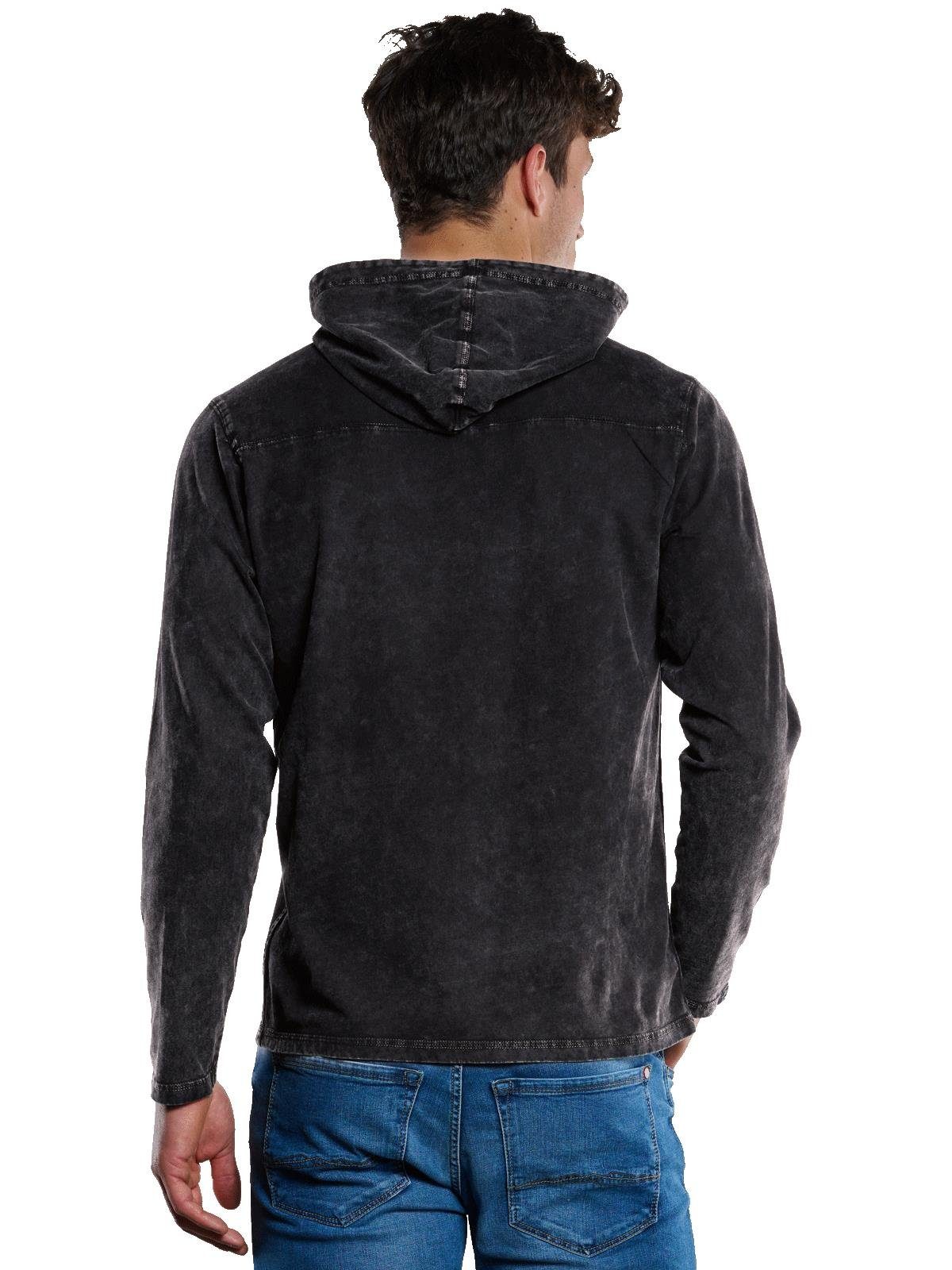 Engbers Kapuzenshirt engbers Herren Langarm-Shirt mit Kapuze, Schwarz günstig online kaufen