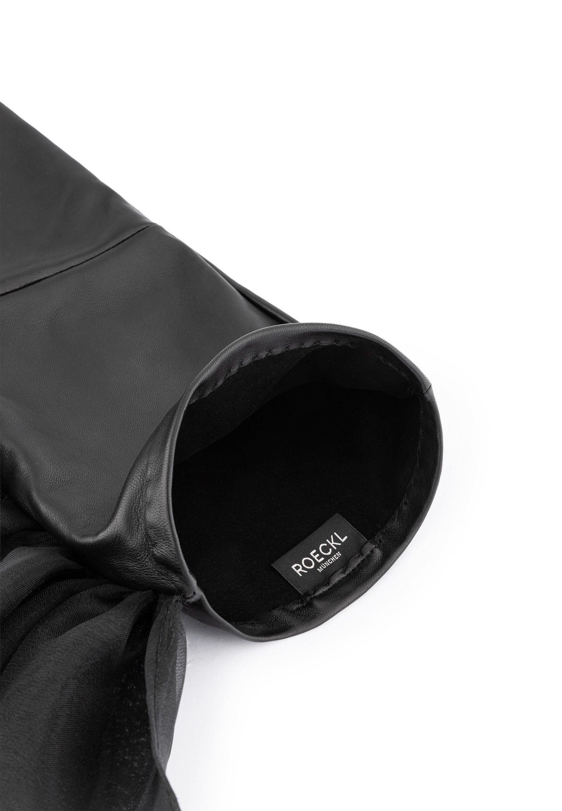 Roeckl Lederhandschuhe NOHO Langer Abendhandschuh mit Organza Detail