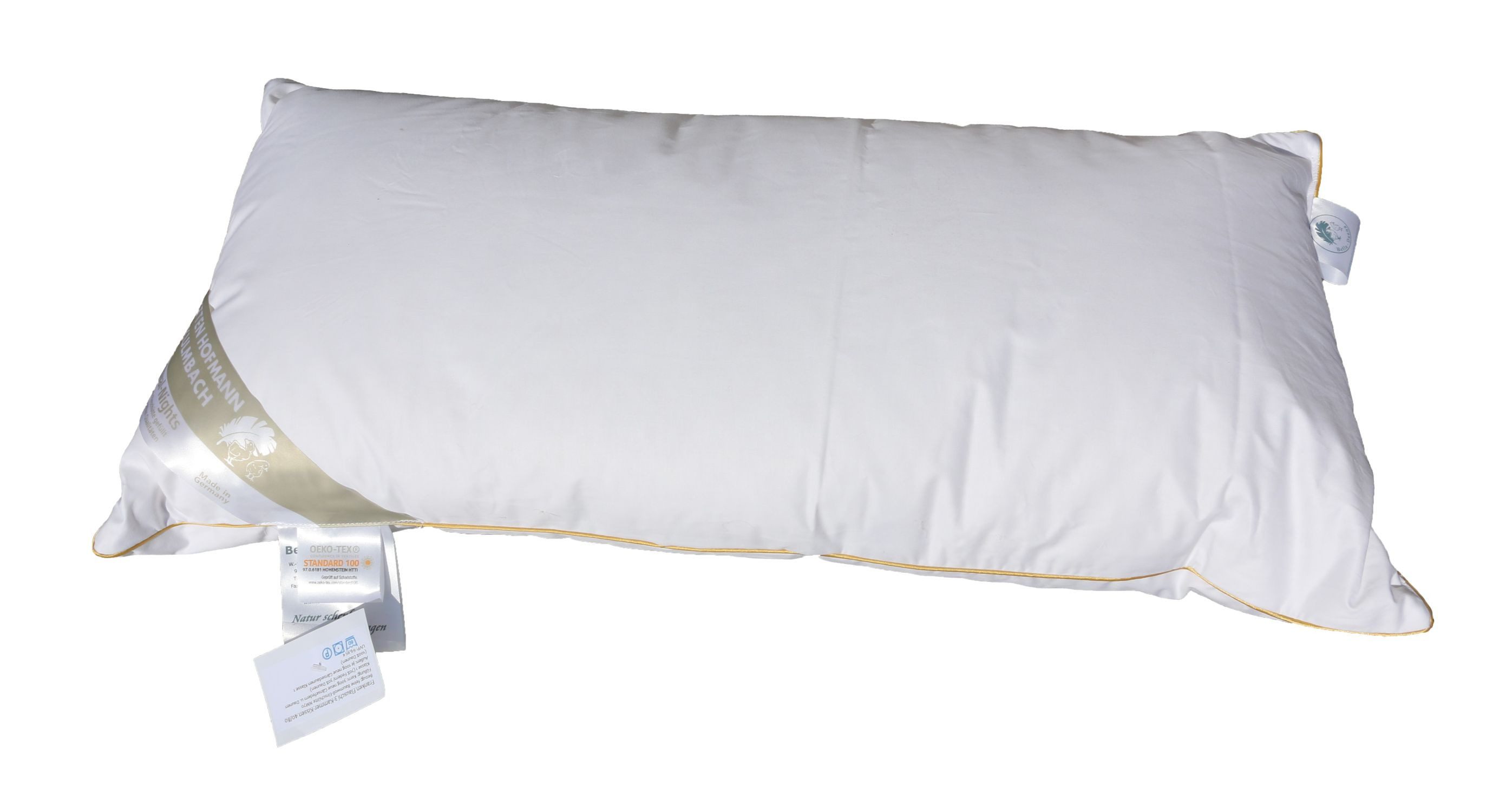 Betten Hofmann 3-Kammer-Kopfkissen Betten Hofmann Franken Flauschi 3-Kammer-Kopfkissen 40x80 cm, Füllung: Gänsefedern und Gänsedaunen, Bezug: 100% Baumwolle, Seitenschläfer, Rücksenschläfer, weich und unterstützend, made in Germany, besonders regional