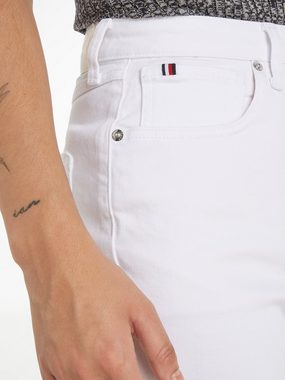 Tommy Hilfiger Shorts DNM STRAIGHT SHORT HW WHITE in Unifarbe