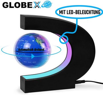 MAVURA Globus GLOBEX Schwebender magnet Globus Weltkugel, magnetischer Globus schwebend rotierende Erde mit LED-Licht