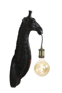 Light & Living Wandleuchte Wandlampe Giraffe Tier Lampe 61 cm, ohne Leuchtmittel, Wandleuchte, Schwarz