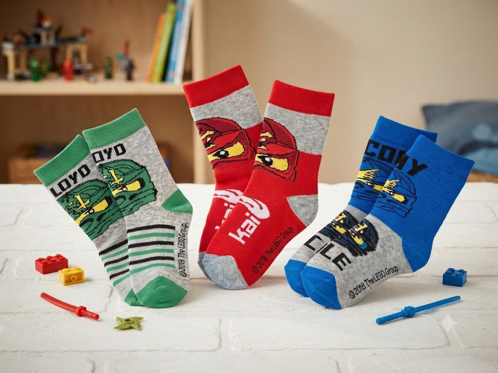LEGO® Freizeitsocken LEGO NINJAGO Socken Set 3 Paar Kindersocken Kinder Strümpfe für Jungen – Bild 3 von 5