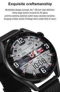 MIRUX Watch DT3 Pro Aktivitätstracker BT-Anruf Rund Smartwatch