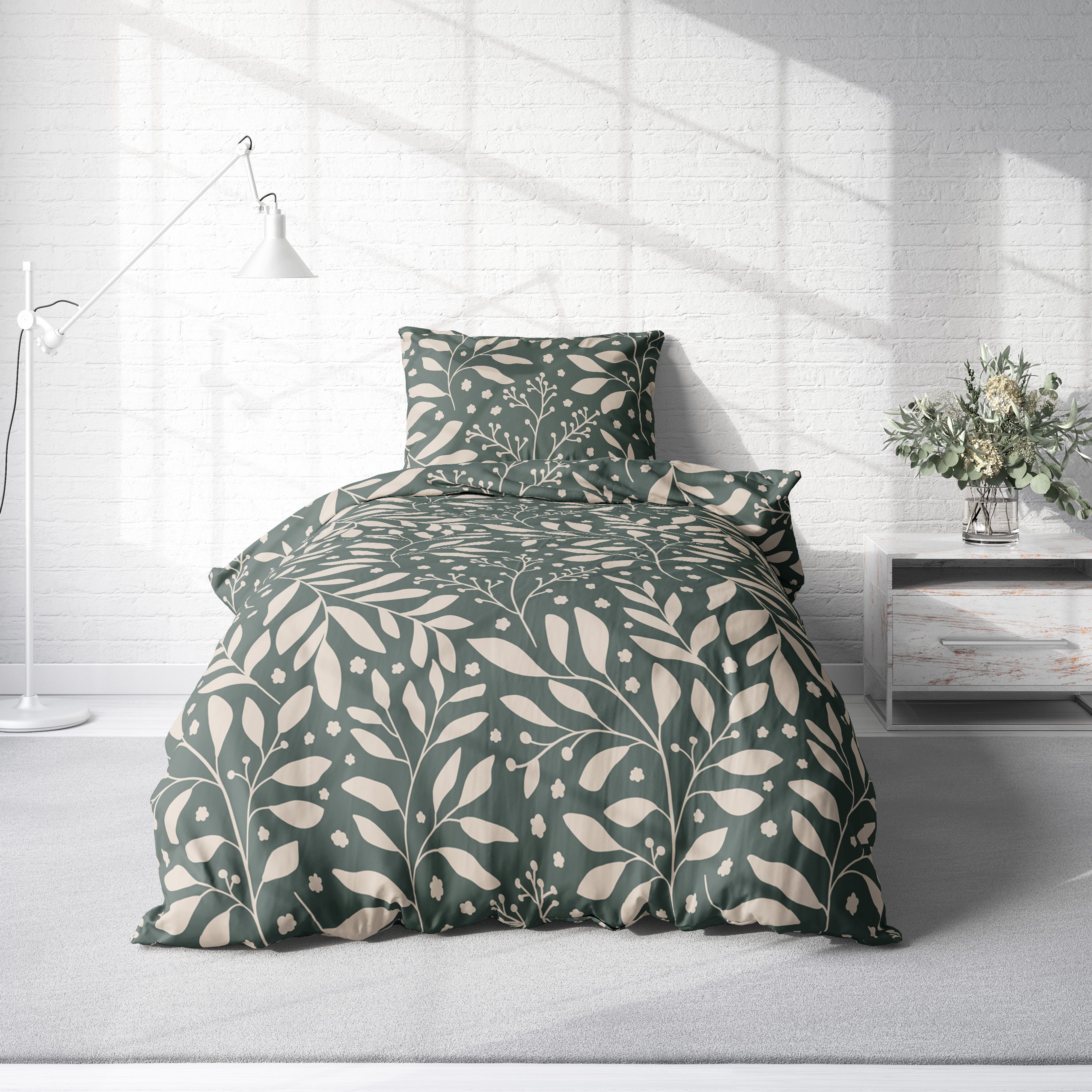 One Home Bettwäsche Blätter, Jersey, 2 teilig, geblümt Blumen, kuschelig we günstig online kaufen