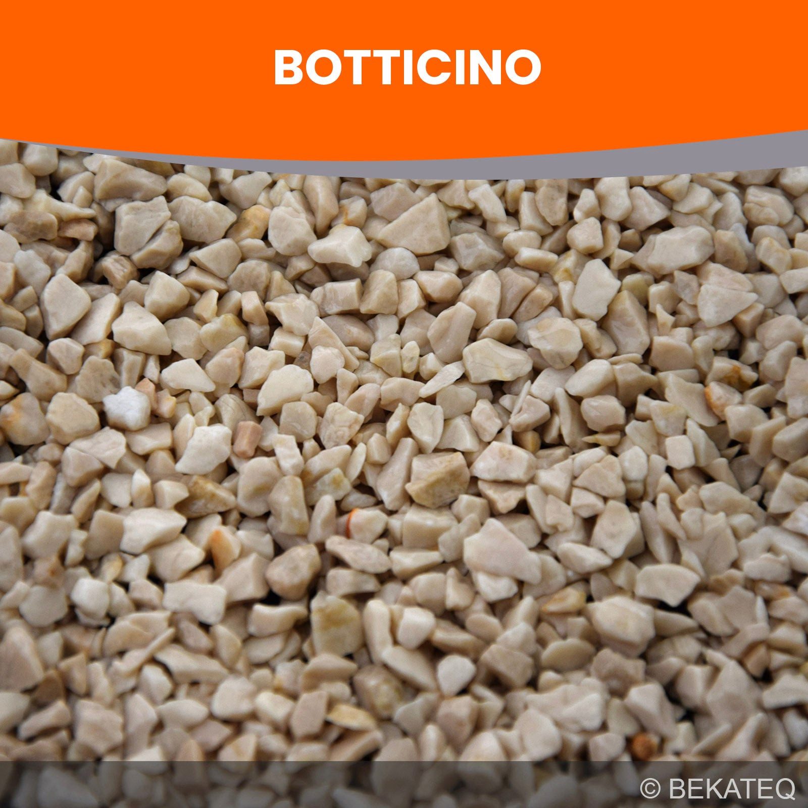 BEKATEQ Kieselsteine BK-600EP Steinteppich Set innen mit Bindemittel, (Set, 25kg Marmorkiesel + 1,5kg 2K Epoxy Kleber), Steinteppich Set Bodenbelag für 2qm, mit Epoxidharz Bindemittel