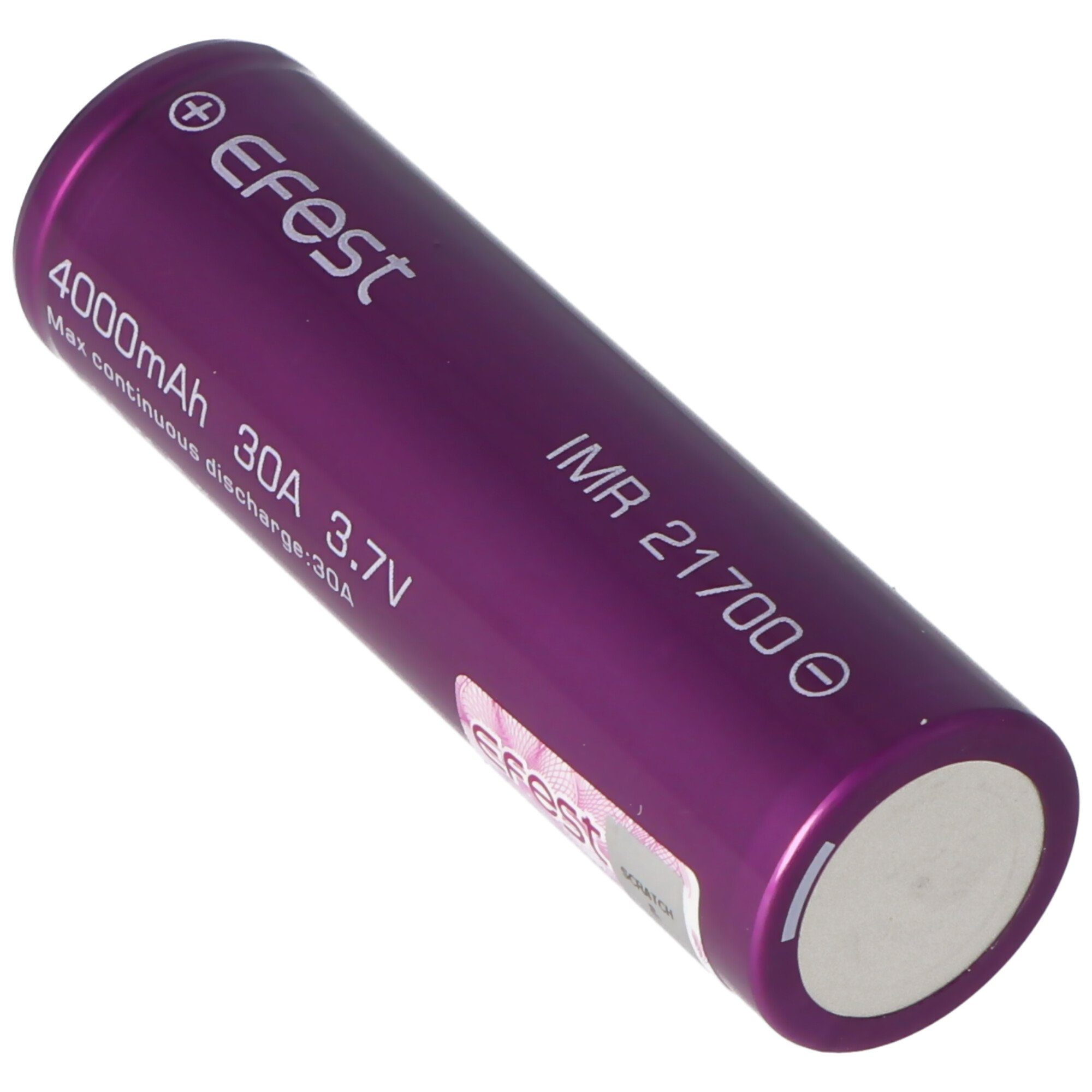 mAh 3,6V Akku IMR21700 EFEST 3,7V Li-Ion-Akku, - 4000 30A Efest (3,6 V) - 4000mAh,