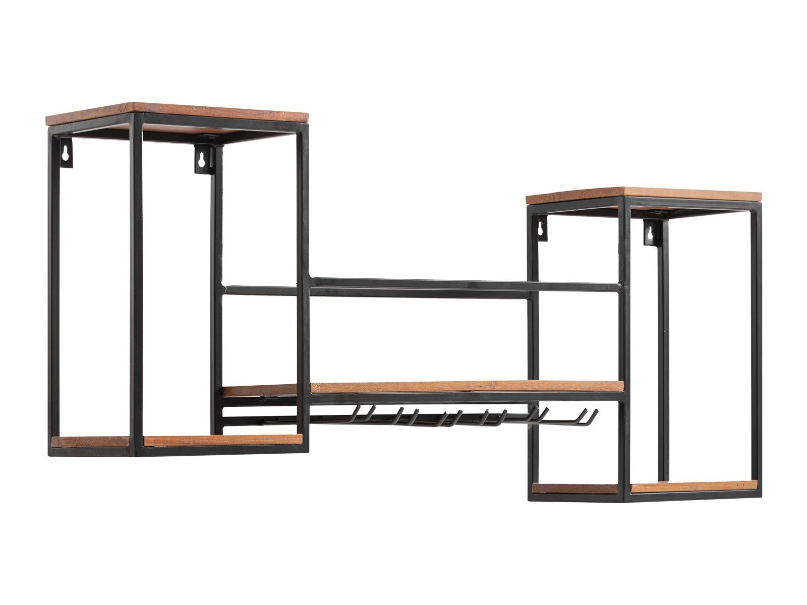 massivum Wandregal Aro mit Glashänger, Küchenregal Barregal Industrial Design