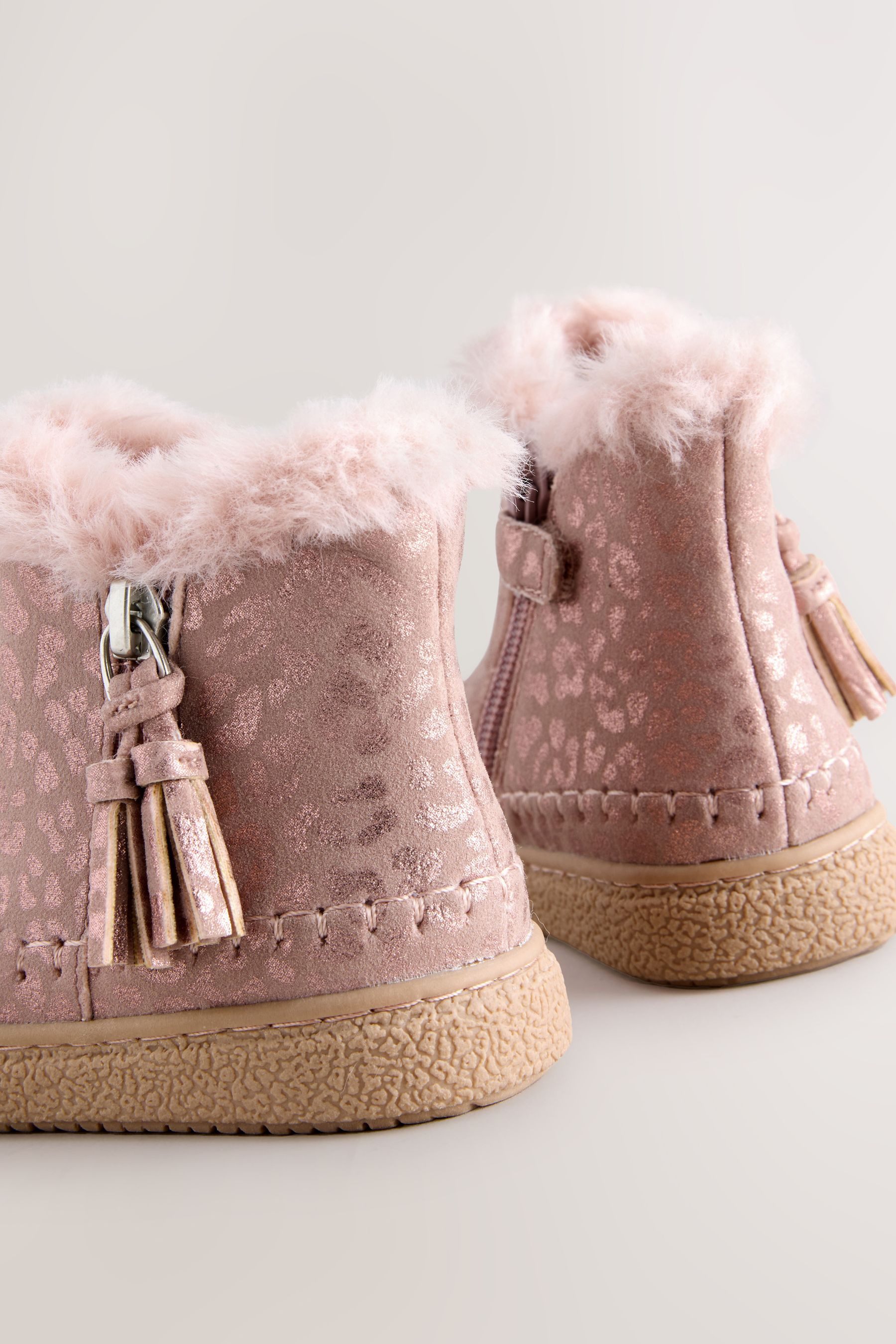 Next Reißverschluss-Stiefeletten mit Kunstfellfutter Stiefelette (1-tlg)