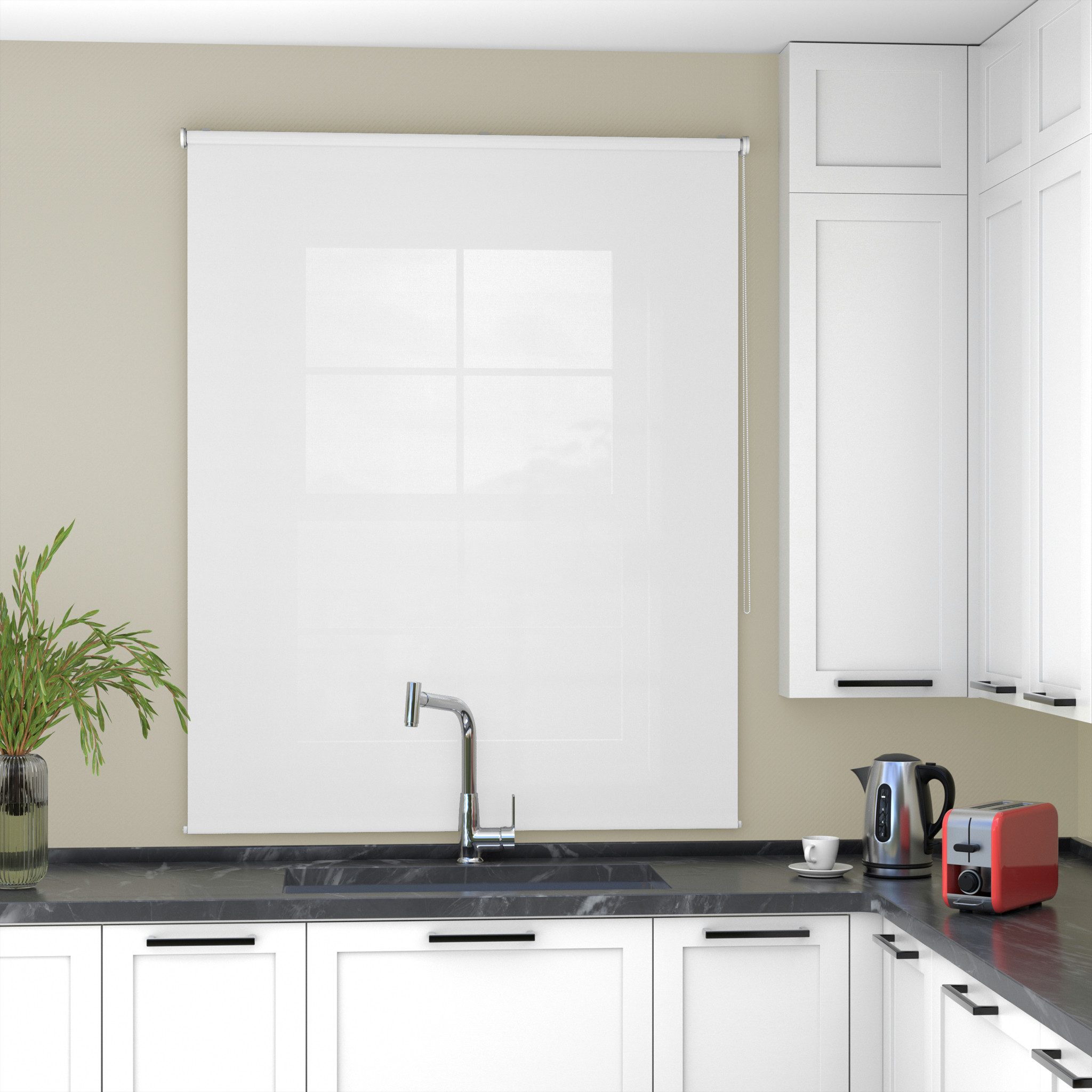 Seitenzugrollo Tageslicht-Rollo Basic GL, Deco-Raum, blickdicht, Wand- und Deckenmontage, einfache Selbstmontage, zum Schrauben, lichtdurchlässig & blickdicht, stufenlos, einfache Montage