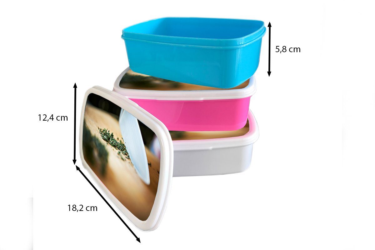 MuchoWow auf (2-tlg), einem Erwachsene, von Lunchbox Kunststoff Kunststoff, Schneiden Schneidebrett, für rosa Brotdose Gemüse Brotbox Mädchen, Snackbox, Kinder,
