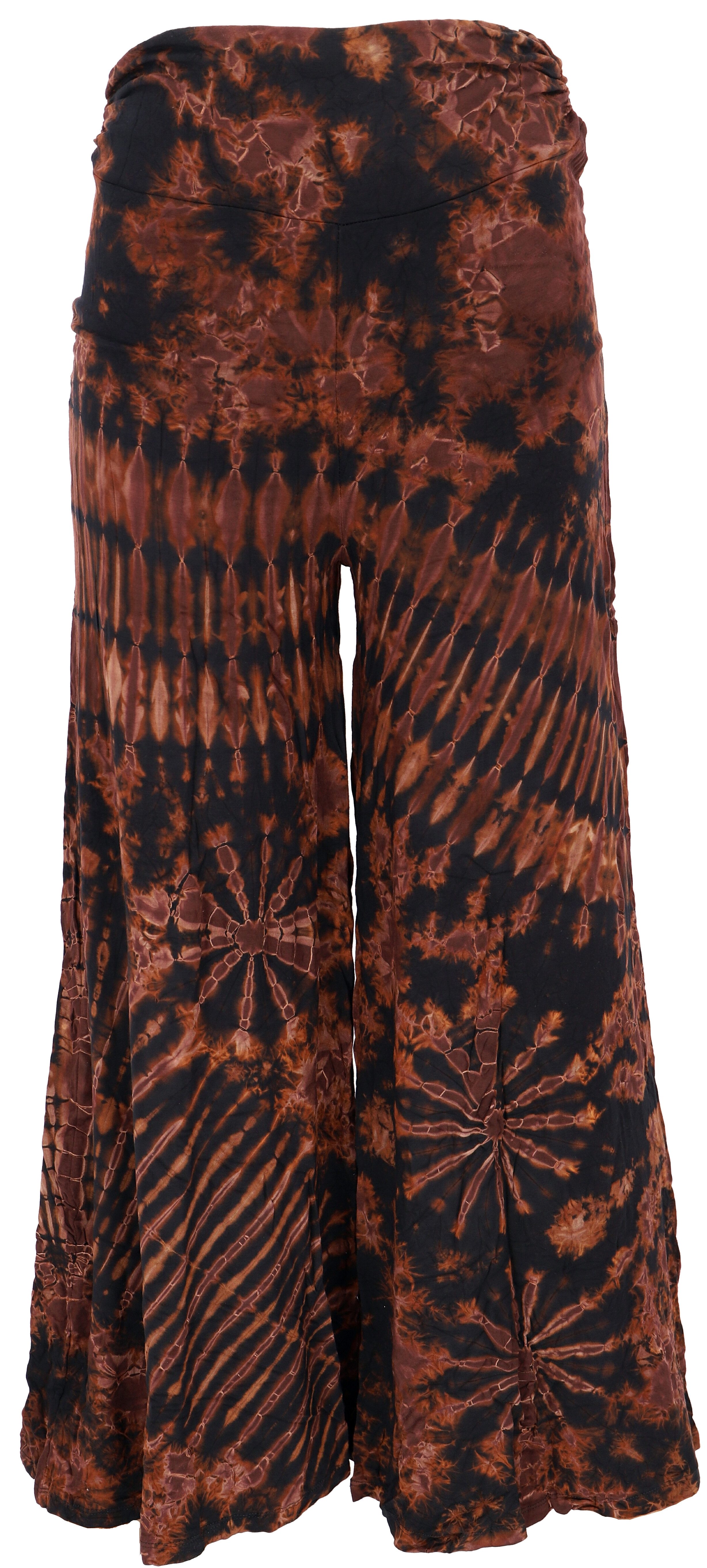 Guru-Shop Hose & Shorts Weite Batikhose, Unikat Boho Schlaghose,.. alternative Bekleidung