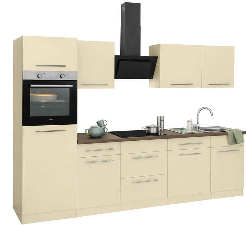 wiho Küchen Küchenzeile Unna, mit E-Geräten, Breite 280 cm