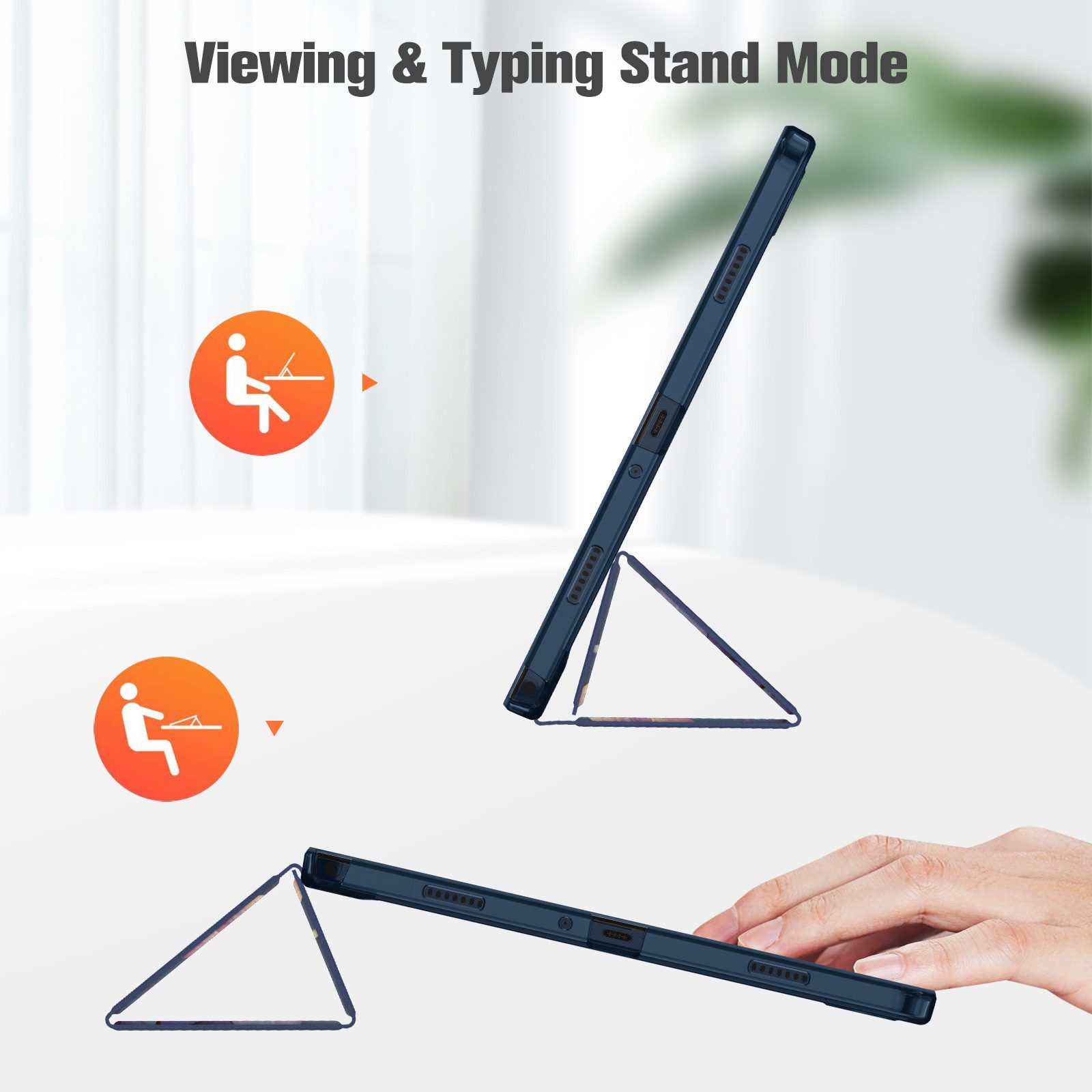 Fintie Tablet-Hülle für Samsung Galaxy Tab A11+ Plus 11" 2025 / Tab A9+ Plus 11 Zoll 2023 11 Zoll, Ultradünn Schutzhülle mit Translucent Rückseite in Matt-Optik – Bild 4 von 5