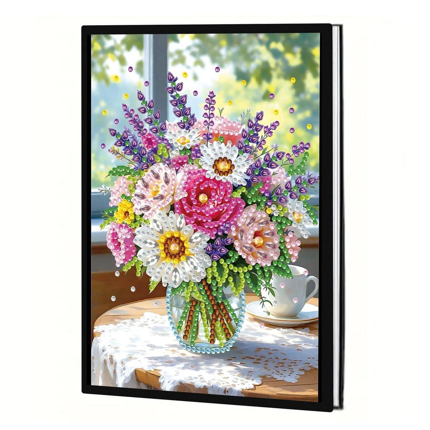 LuxusKollektion Skizzenbuch Skizzenbuch Blume A5 Pink Diamond Painting