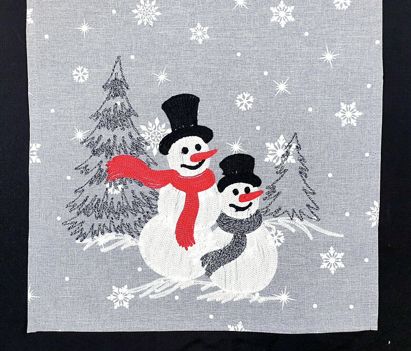 Raebel Tischdecke Tischdecke Schneemänner, grau-rot-weiß, 40/85