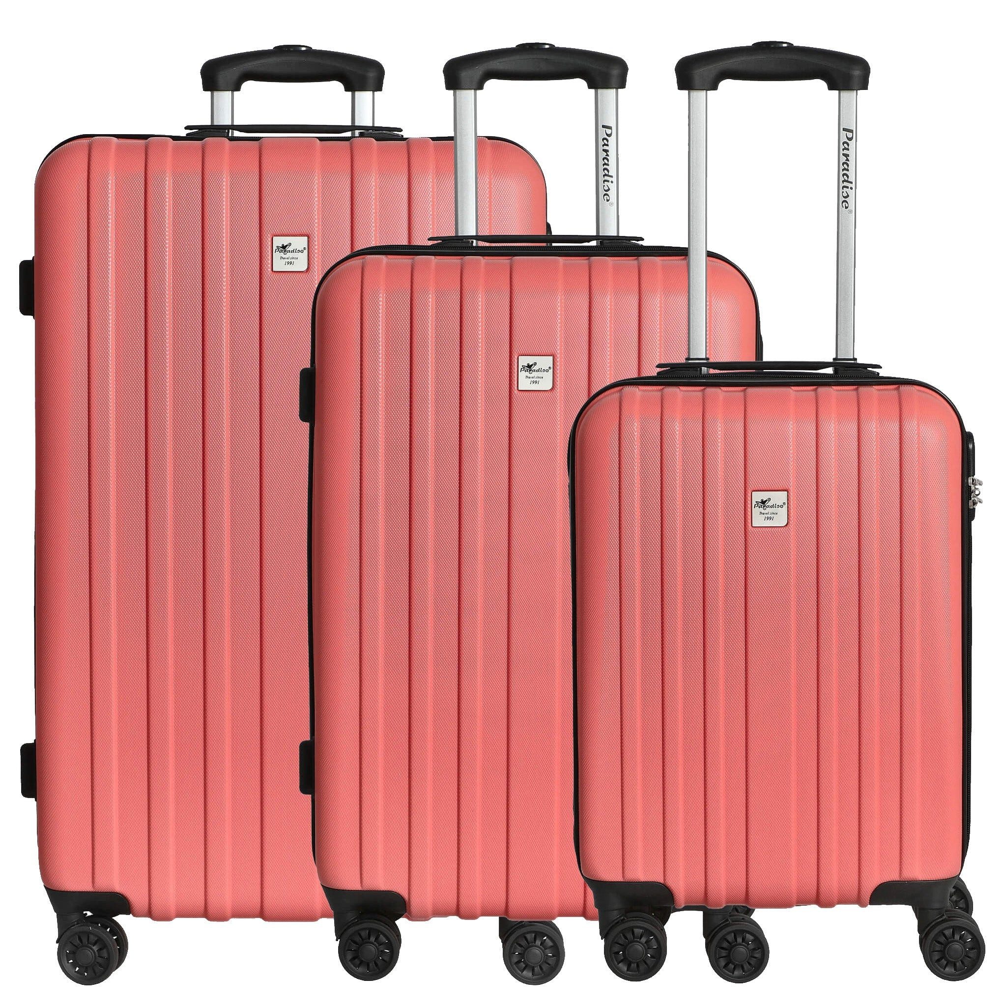 CHECK.IN® Koffer Aurora - Trolley-Set 3tlg. (koralle), 4 Rollen Rollen