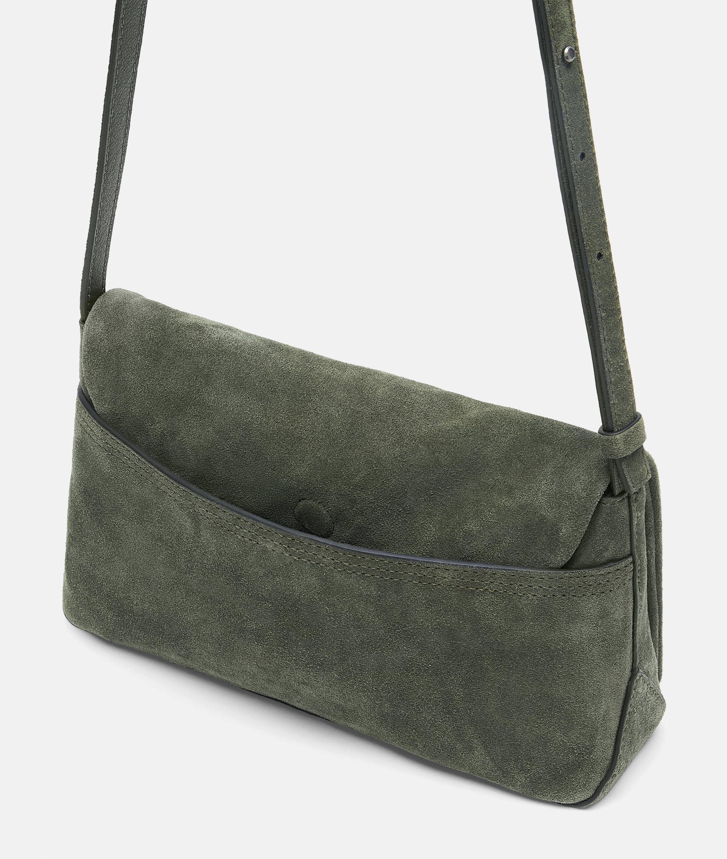 Liebeskind Berlin Umhängetasche Rive Crossbody S, Handliche Umhängetasche aus weichem Veloursleder