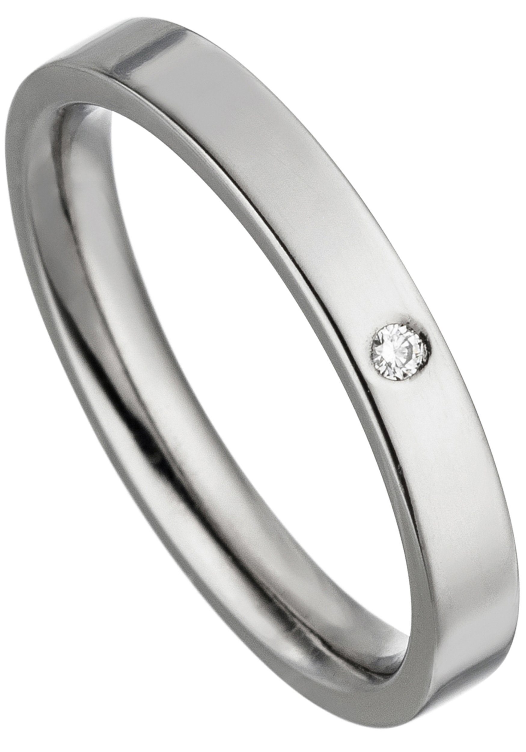 JOBO Partnerring Ring mit Diamant, Titan...