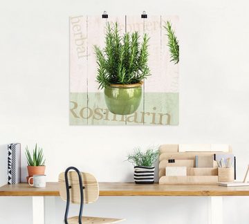 Artland Wandbild Rosmarin, Pflanzen (1 St), als Alubild, Outdoorbild, Leinwandbild, Poster in verschied. Größen