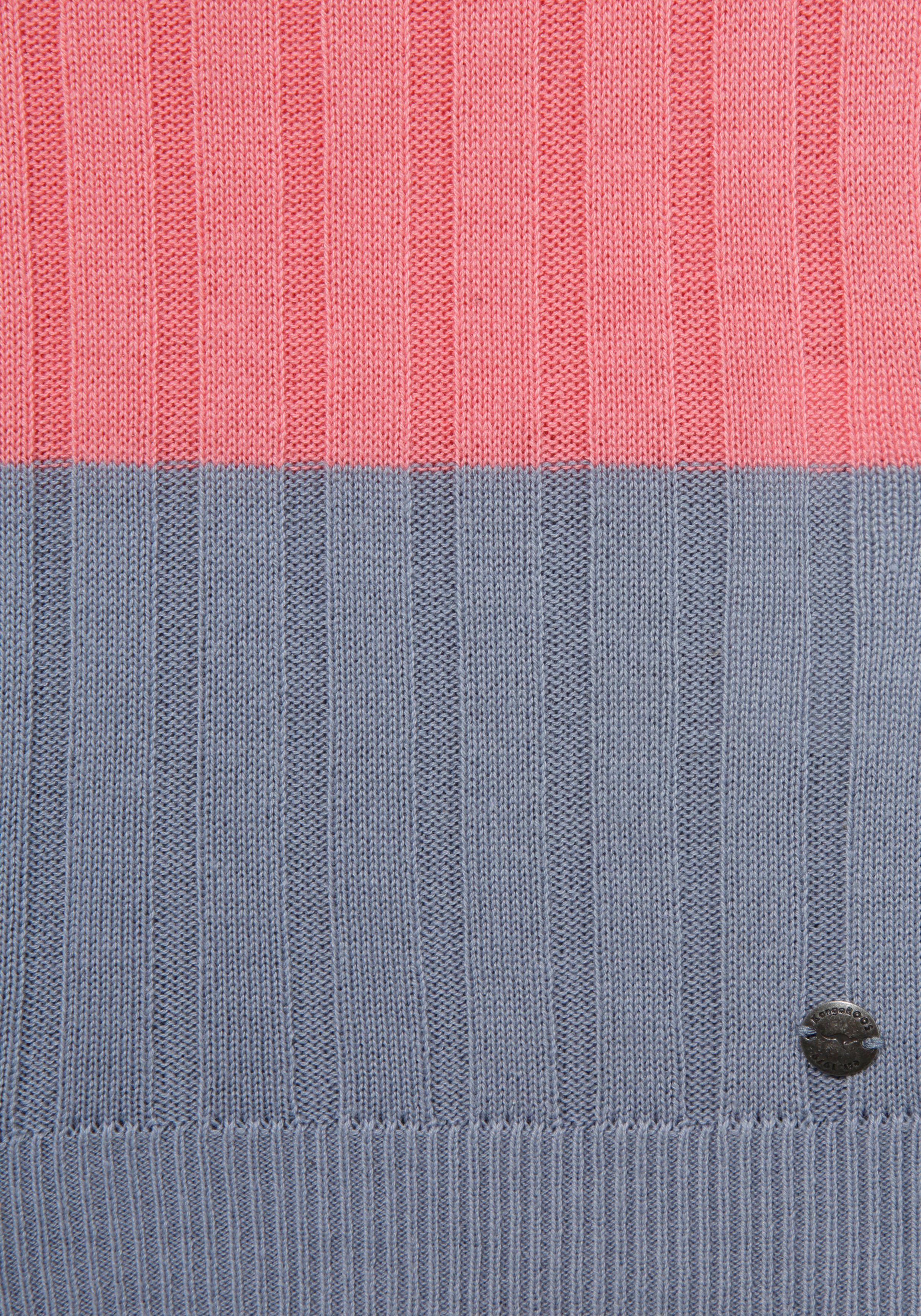 trendigem in Kapuzenpullover Colorblocking Streifenbreiten mit KangaROOS verschiedenen